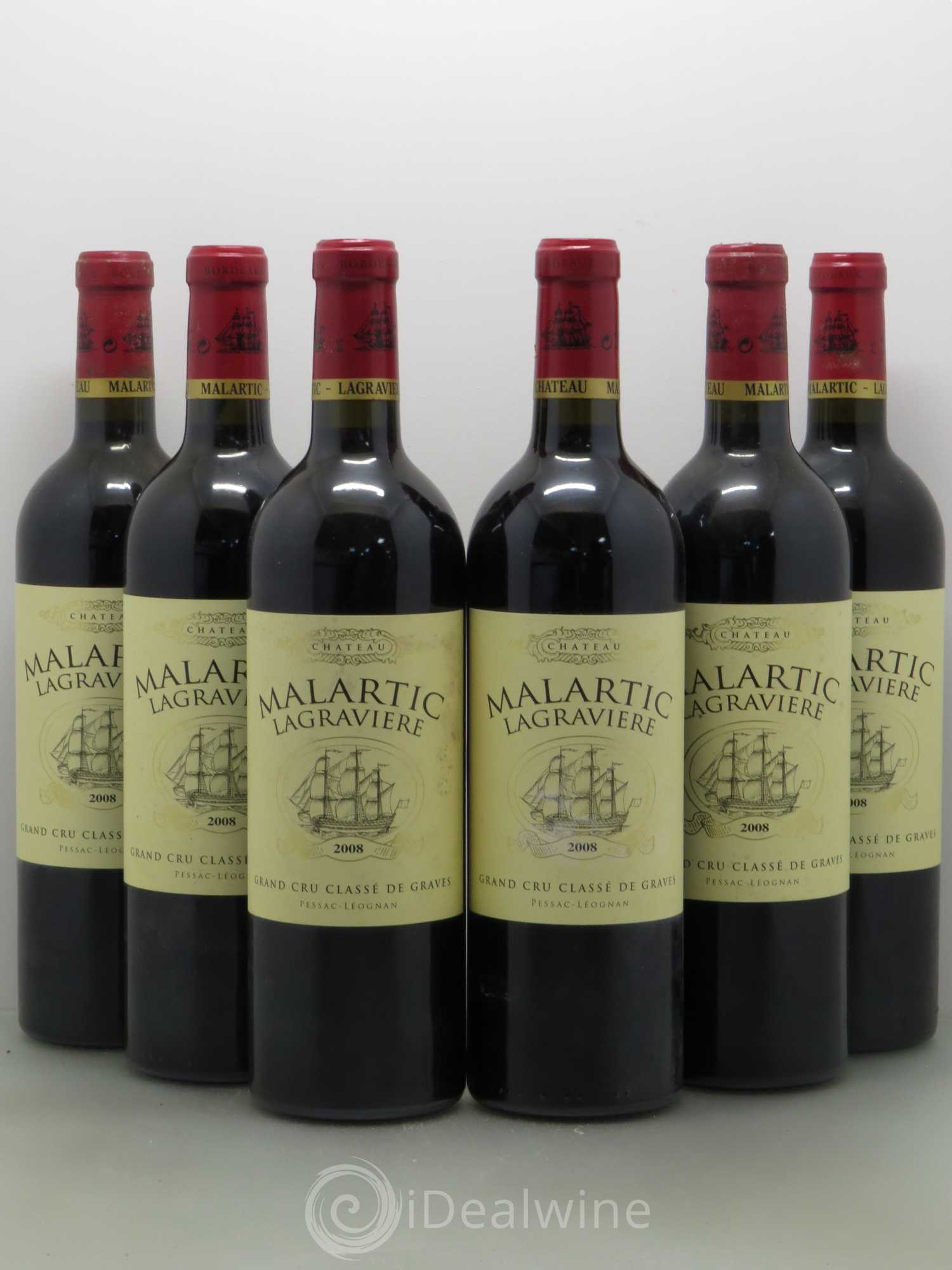 Château Malartic-Lagravière Cru Classé de Graves 2008 - Lot de 6 bouteilles - 0