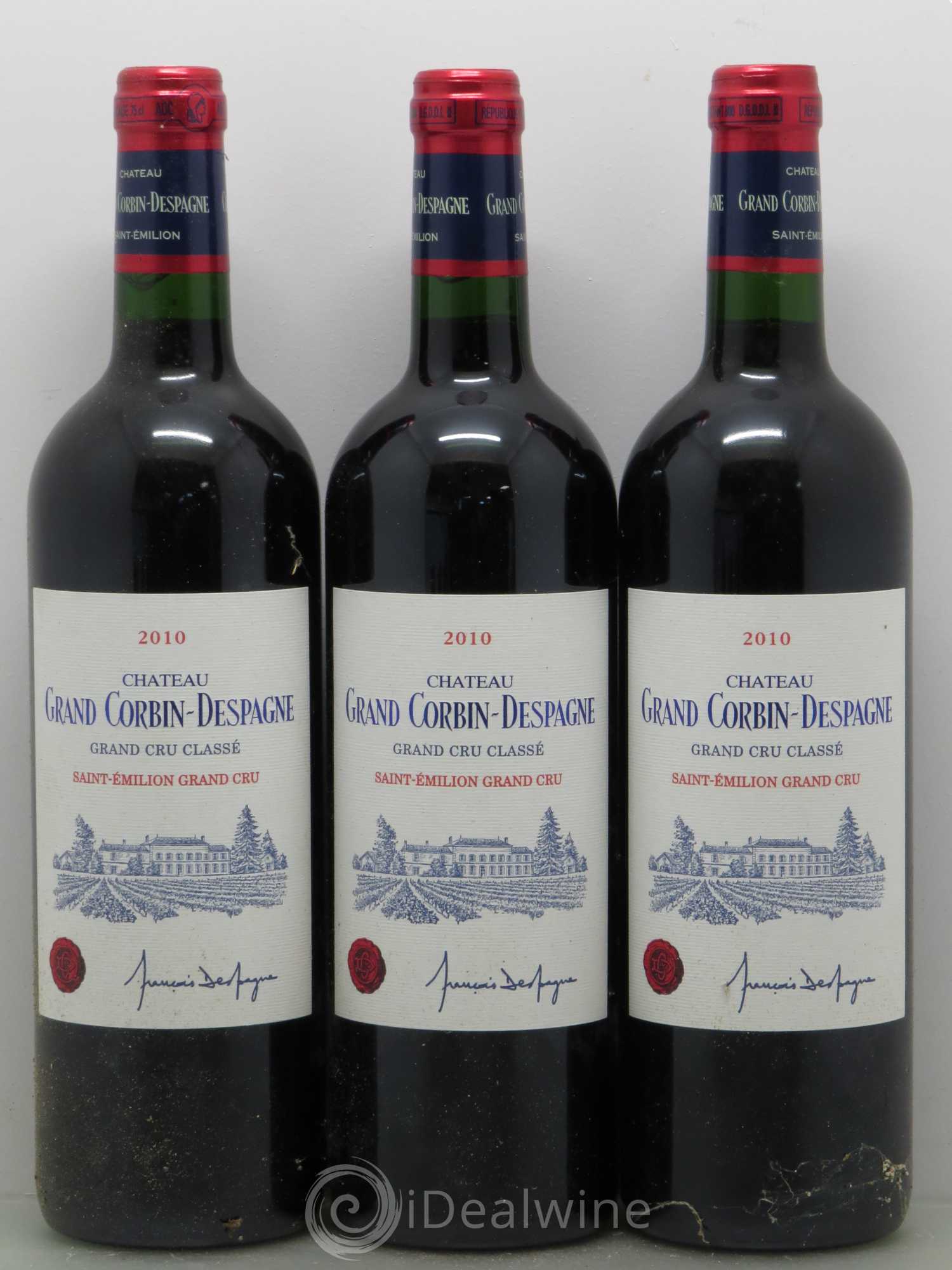 Château Grand Corbin Despagne Grand Cru Classé 2010 - Lot de 12 bouteilles - 1