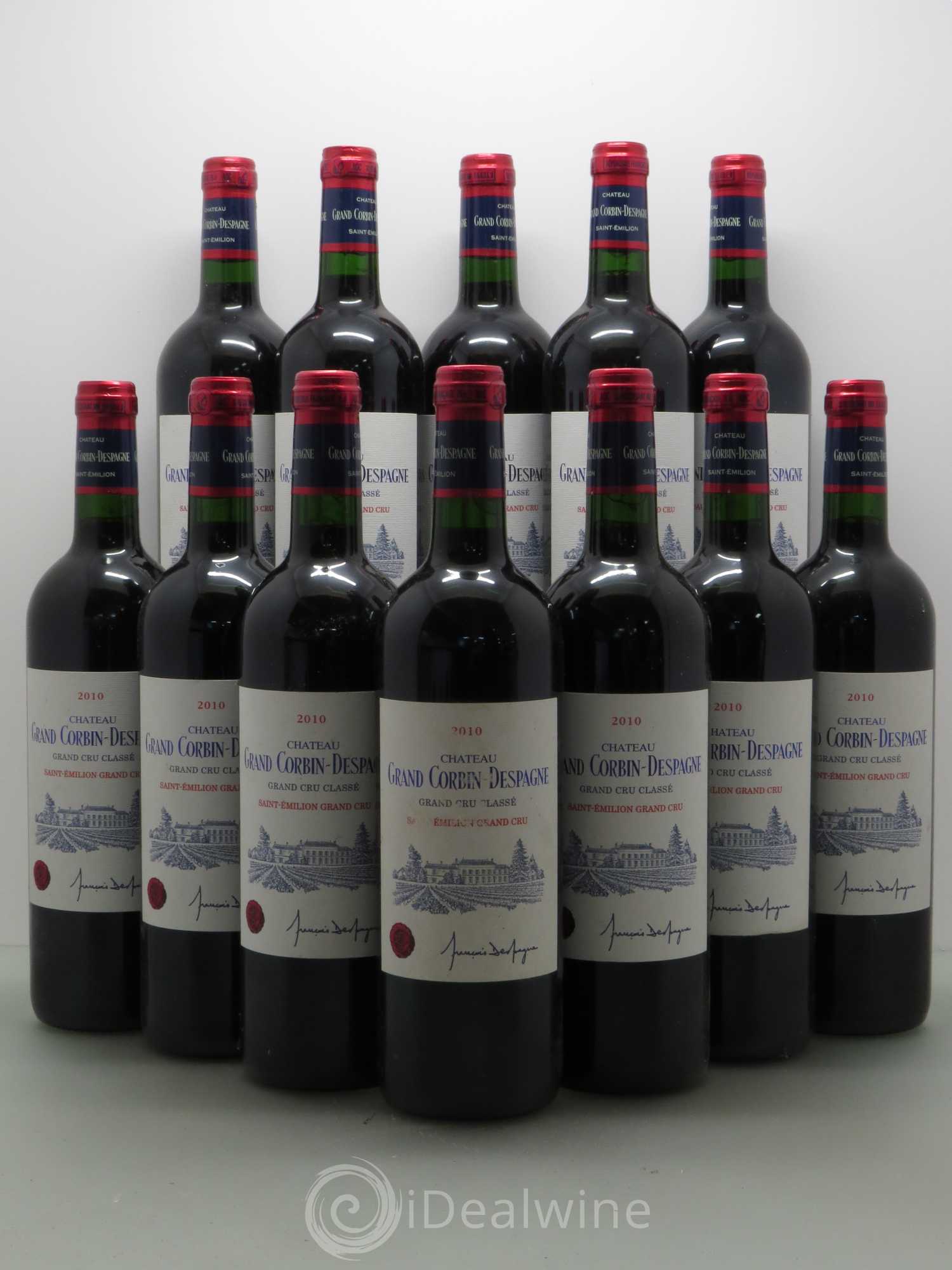 Château Grand Corbin Despagne Grand Cru Classé 2010 - Lot de 12 bouteilles - 0