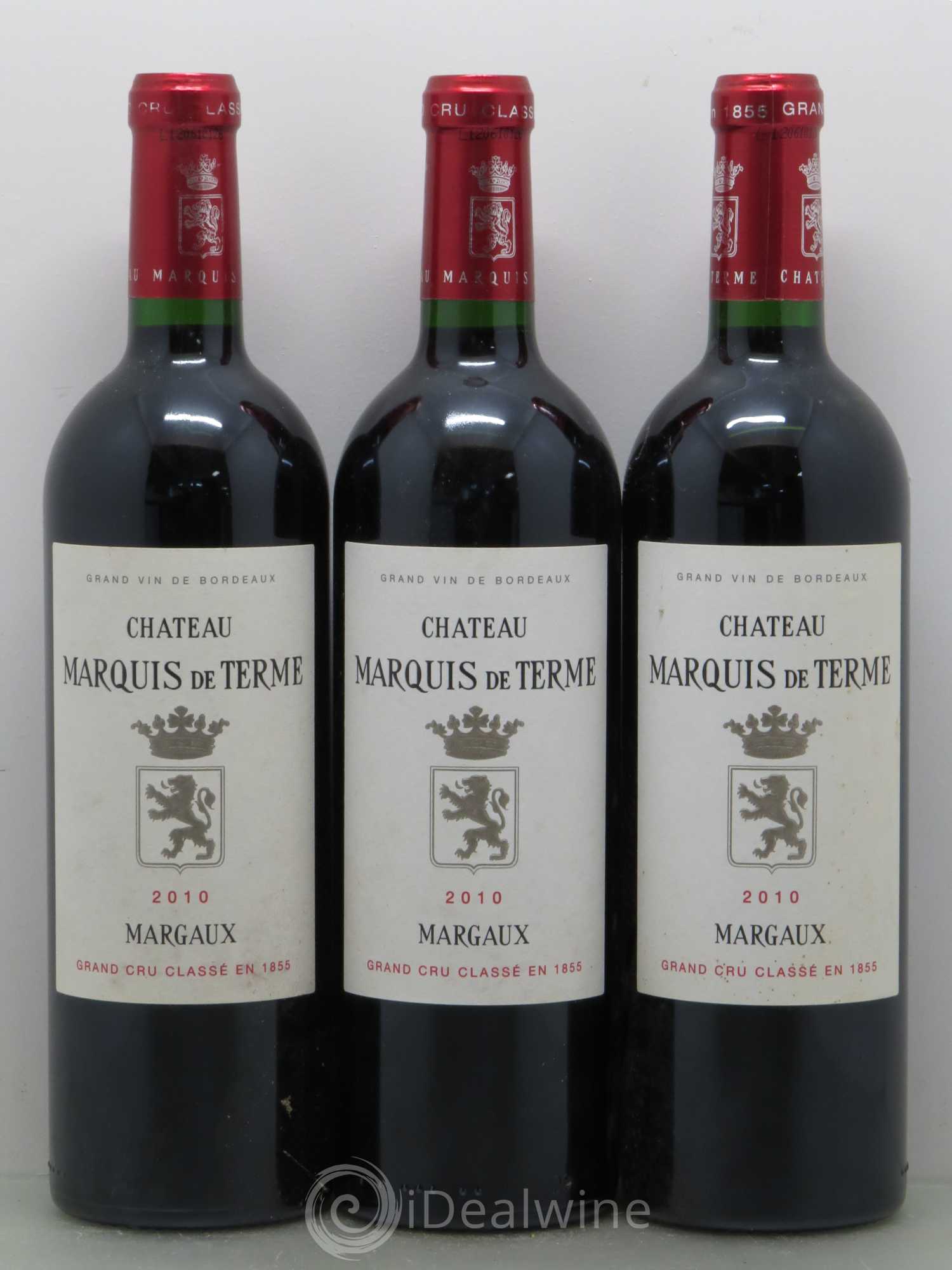 Château Marquis de Terme 4ème Grand Cru Classé 2010 - Lot de 6 bouteilles - 1