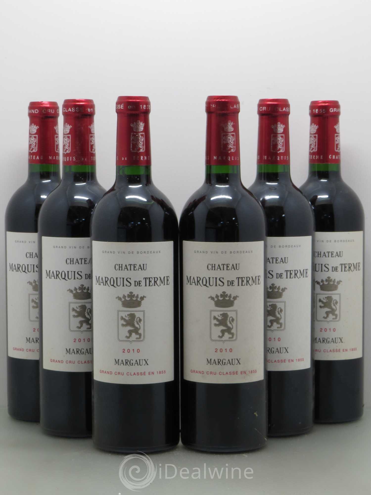 Château Marquis de Terme 4ème Grand Cru Classé 2010 - Lot de 6 bouteilles - 0