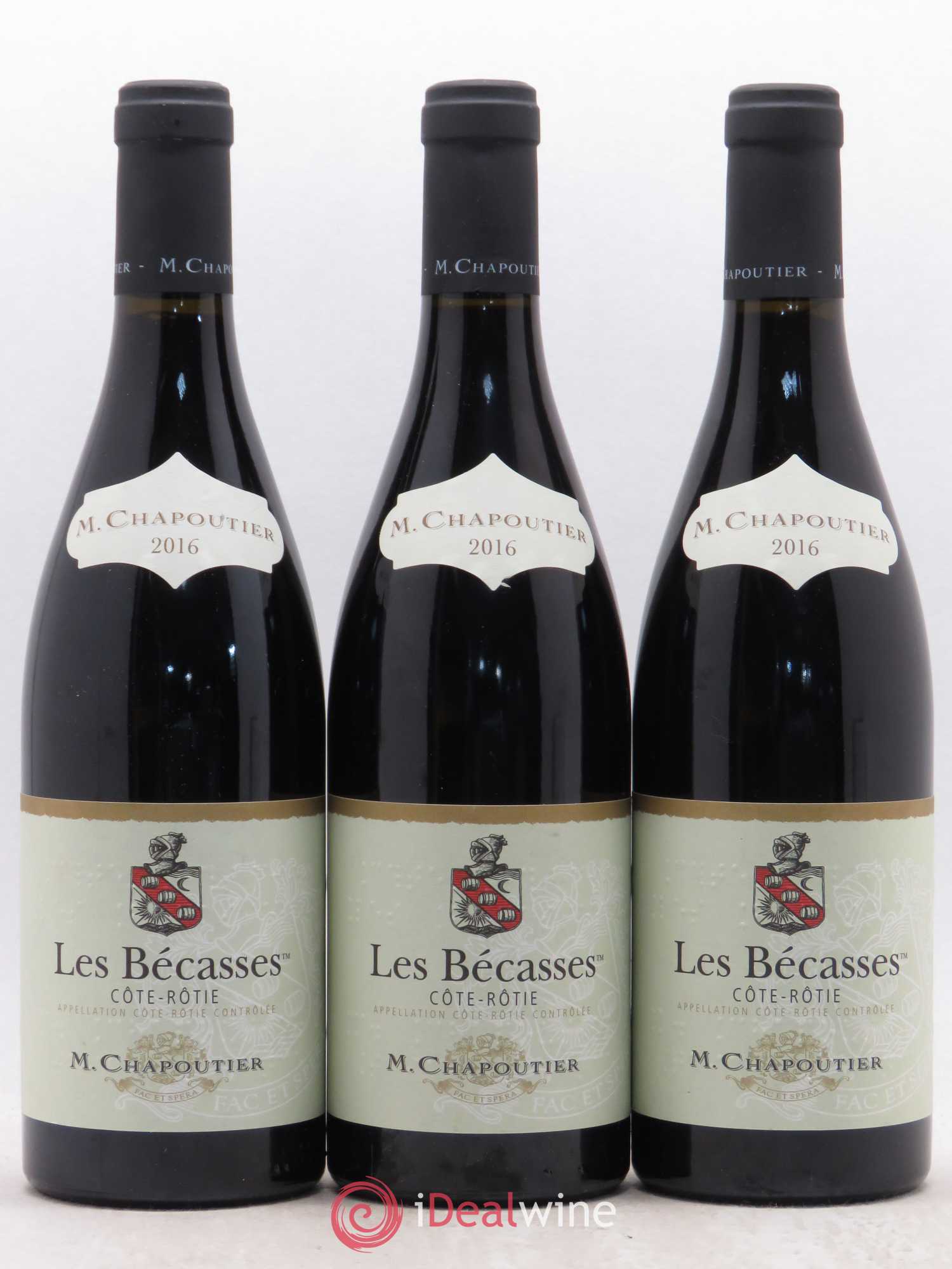 Côte-Rôtie Les Bécasses Chapoutier 2016 - Lot de 3 bouteilles - 0