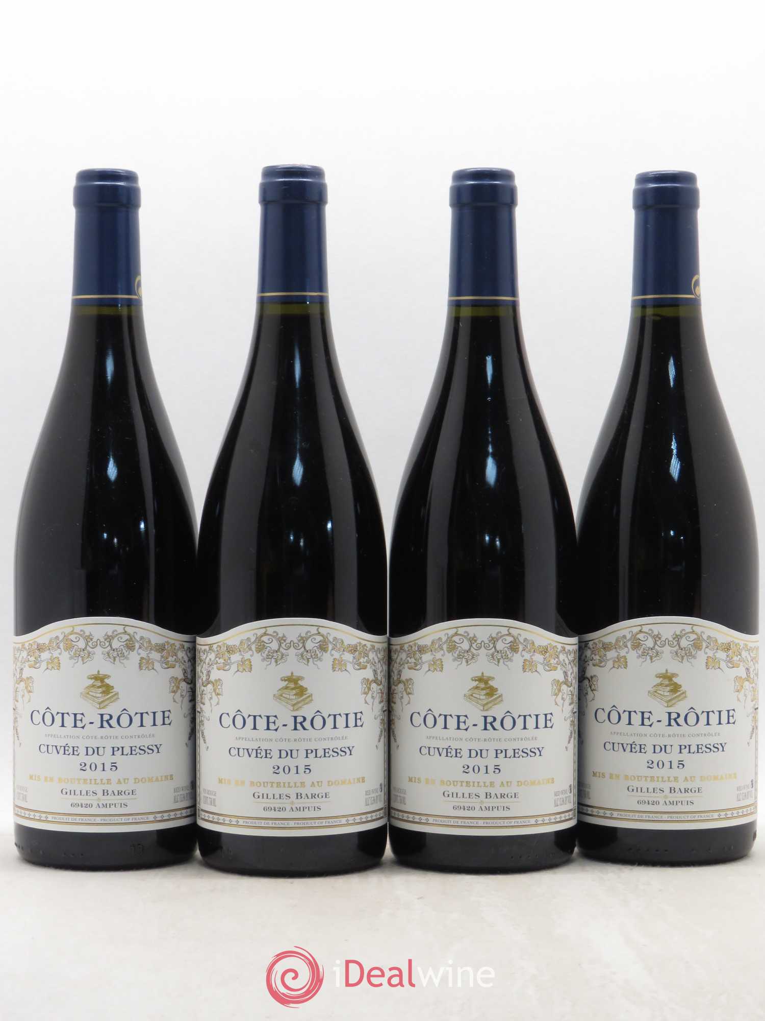 Côte-Rôtie Cuvée du Plessy Gilles Barge 2015 - Posten von 4 Flaschen - 0