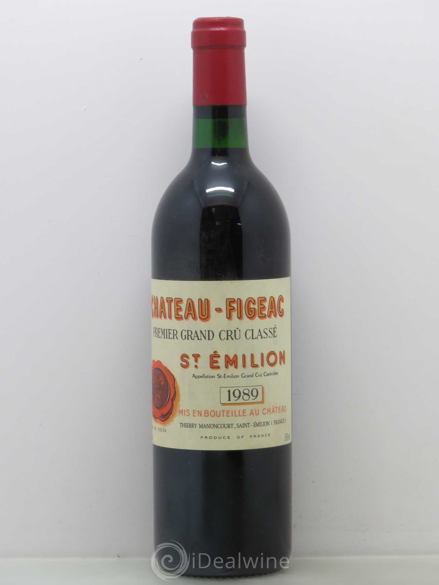 Château Figeac 1er Grand Cru Classé A 1989 - Lot de 1 bouteille - 0