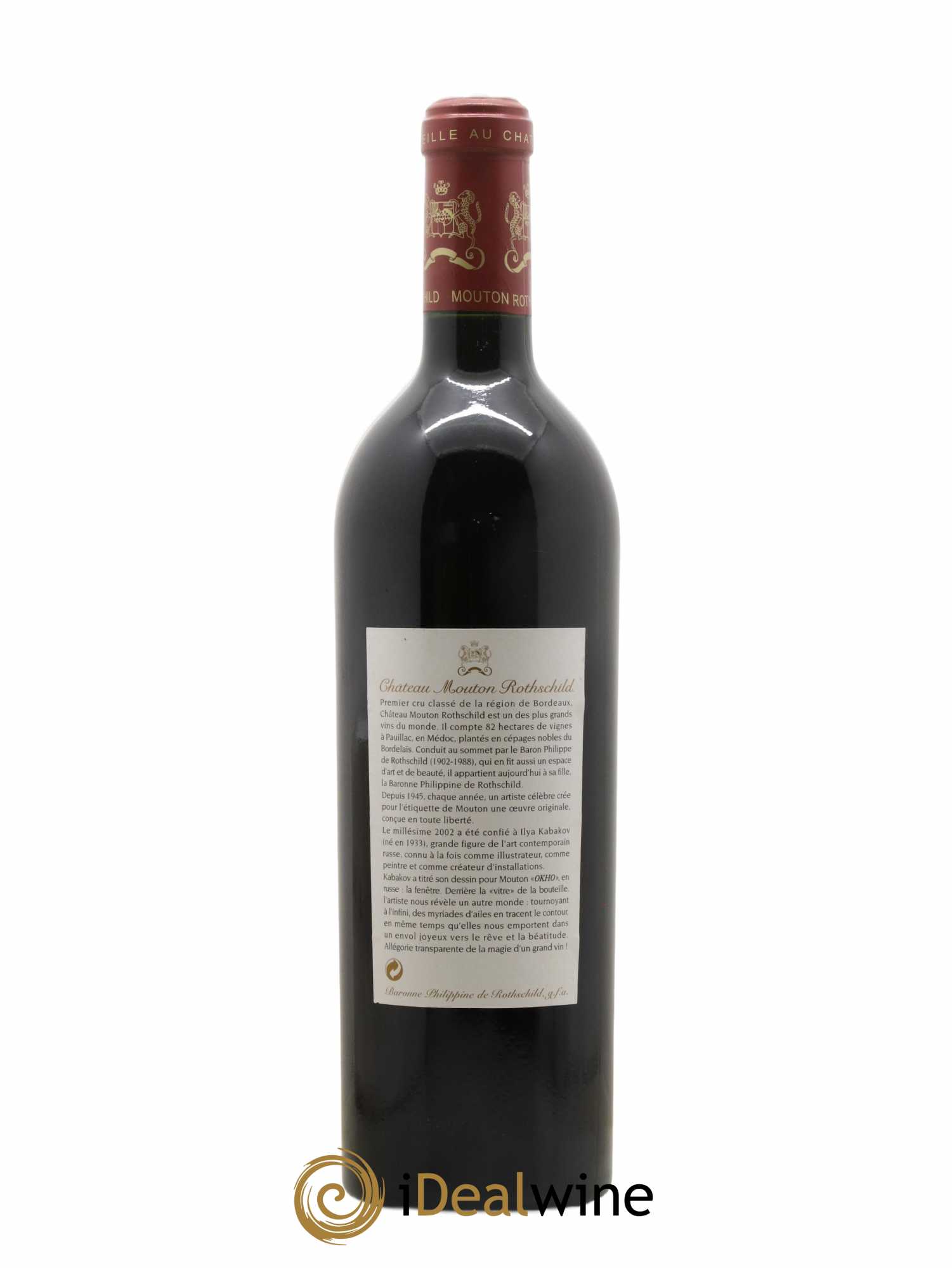 Château Mouton Rothschild 1er Grand Cru Classé 2002 - Lot de 1 bouteille - 1