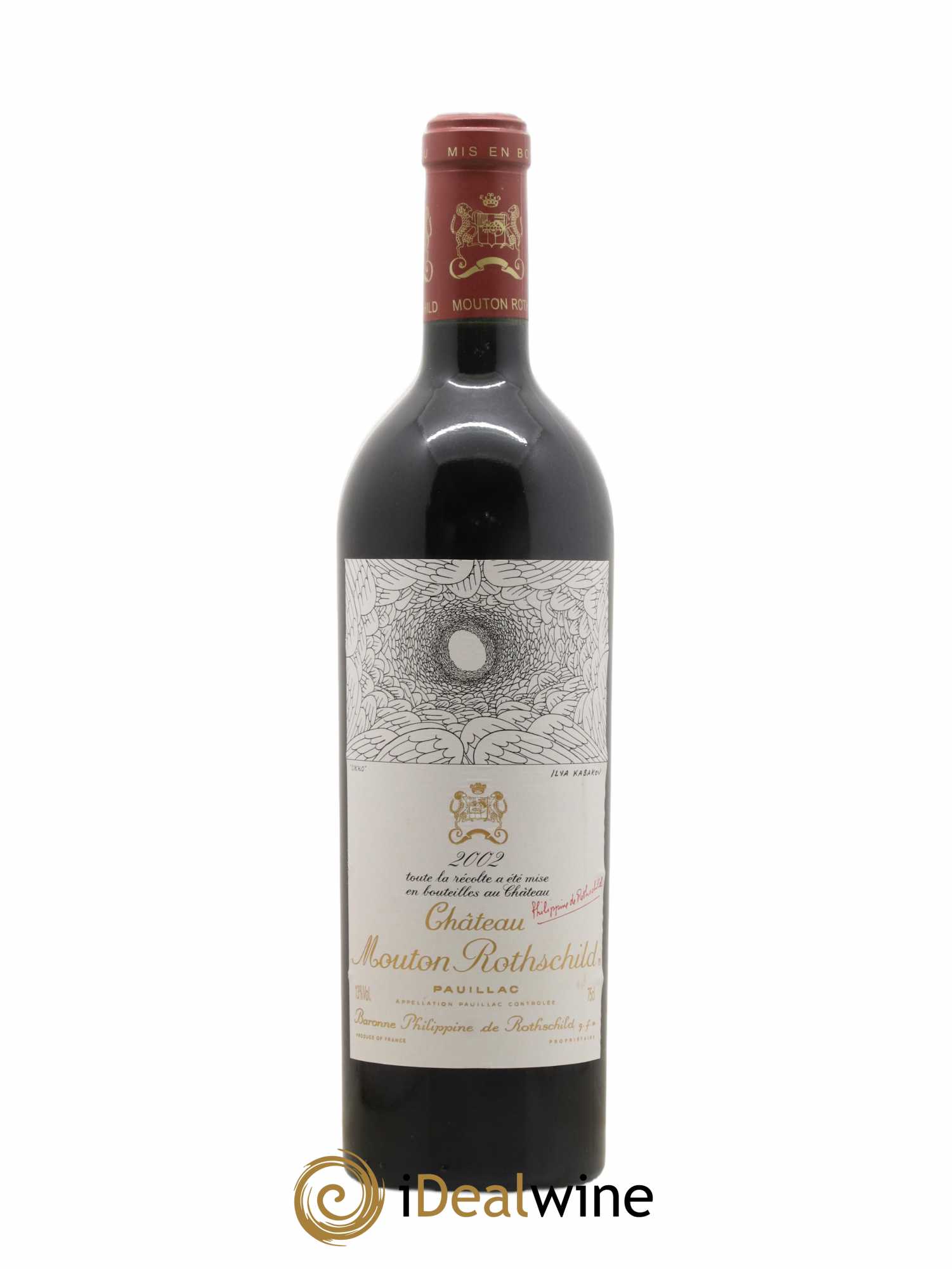 Château Mouton Rothschild 1er Grand Cru Classé 2002 - Lot de 1 bouteille - 0