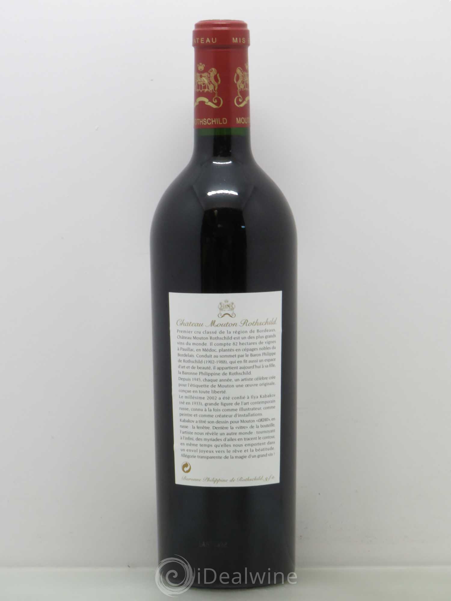 Château Mouton Rothschild 1er Grand Cru Classé 2002 - Lot de 1 bouteille - 1