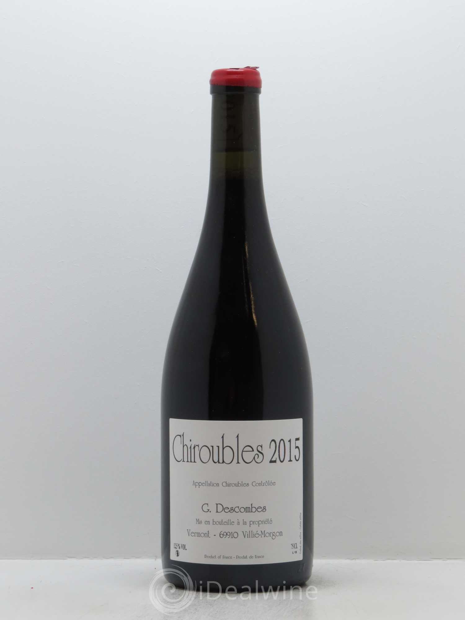 Chiroubles Vieilles vignes Georges Descombes (Domaine) 2015 - Lot de 1 bouteille - 0