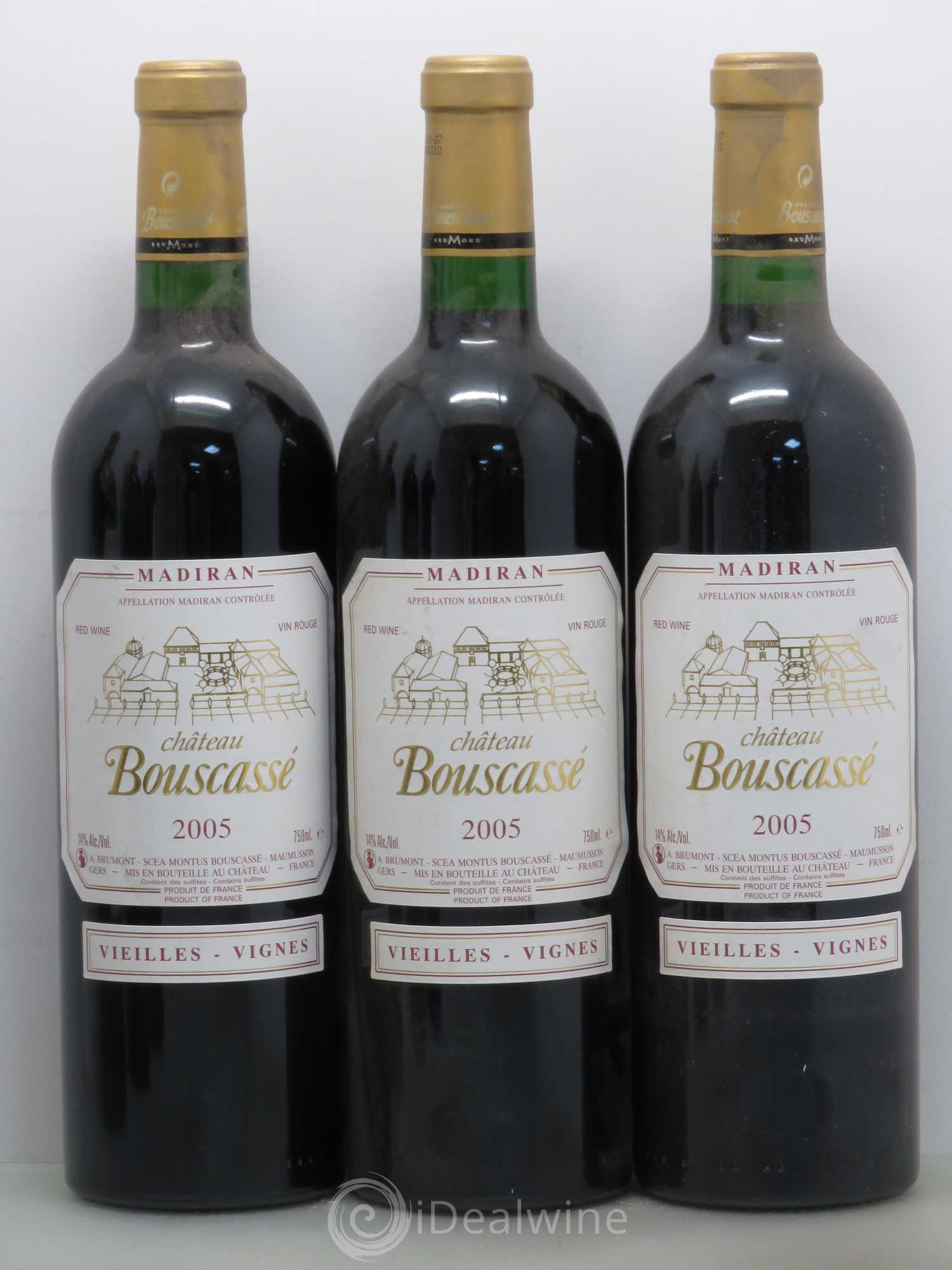 Madiran Vieilles Vignes Château Bouscassé - Alain Brumont 2005 - Lot de 6 bouteilles - 1