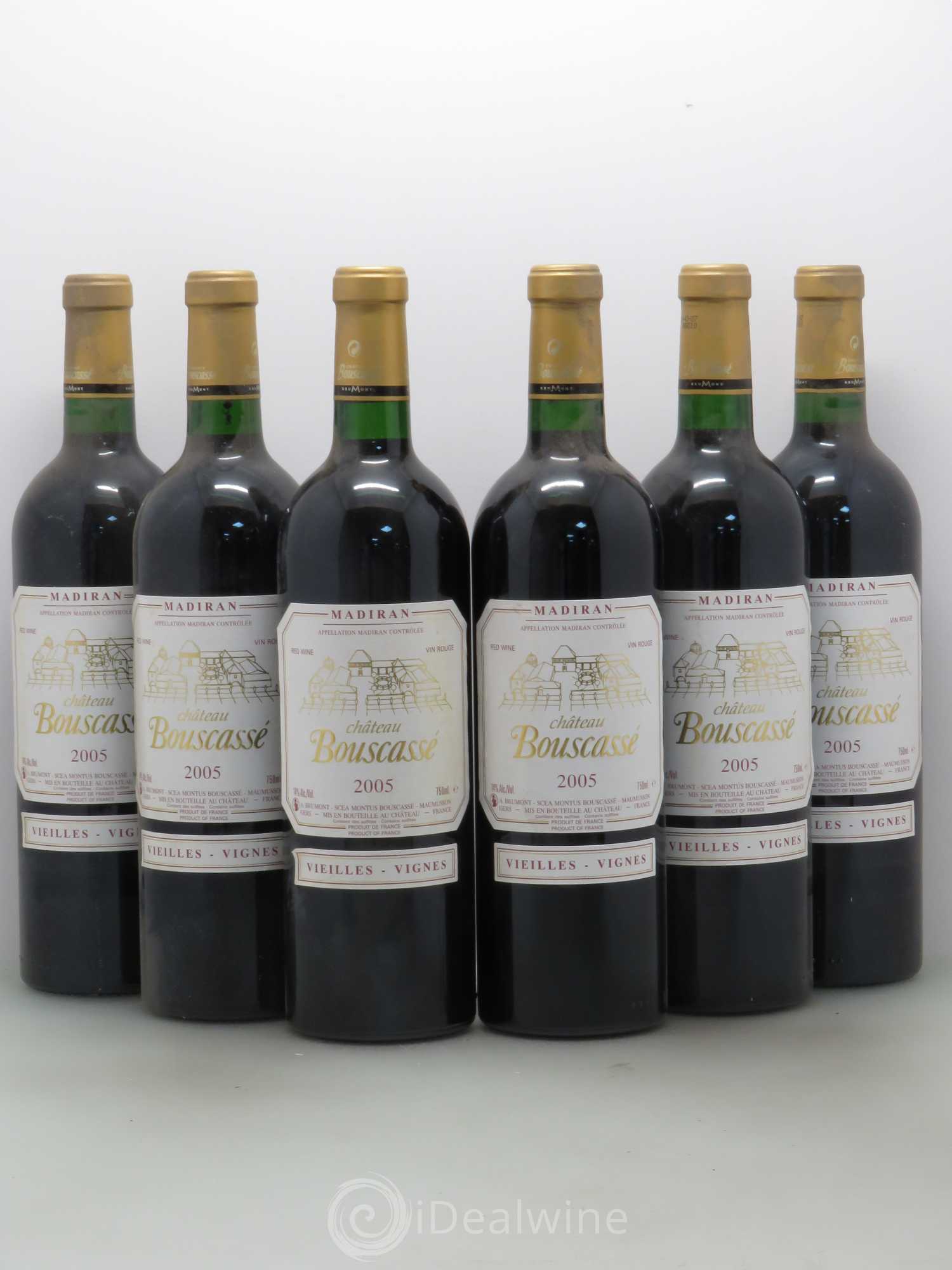 Madiran Vieilles Vignes Château Bouscassé - Alain Brumont 2005 - Lot de 6 bouteilles - 0