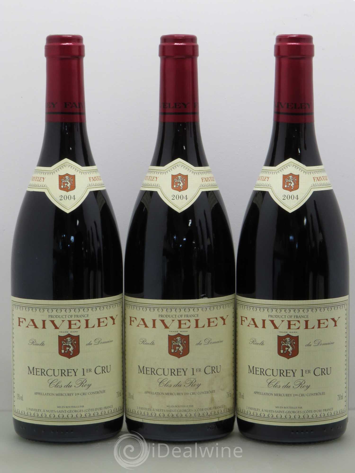 Mercurey 1er Cru Clos Du Roi Faiveley 2004 - Posten von 6 Flaschen - 1