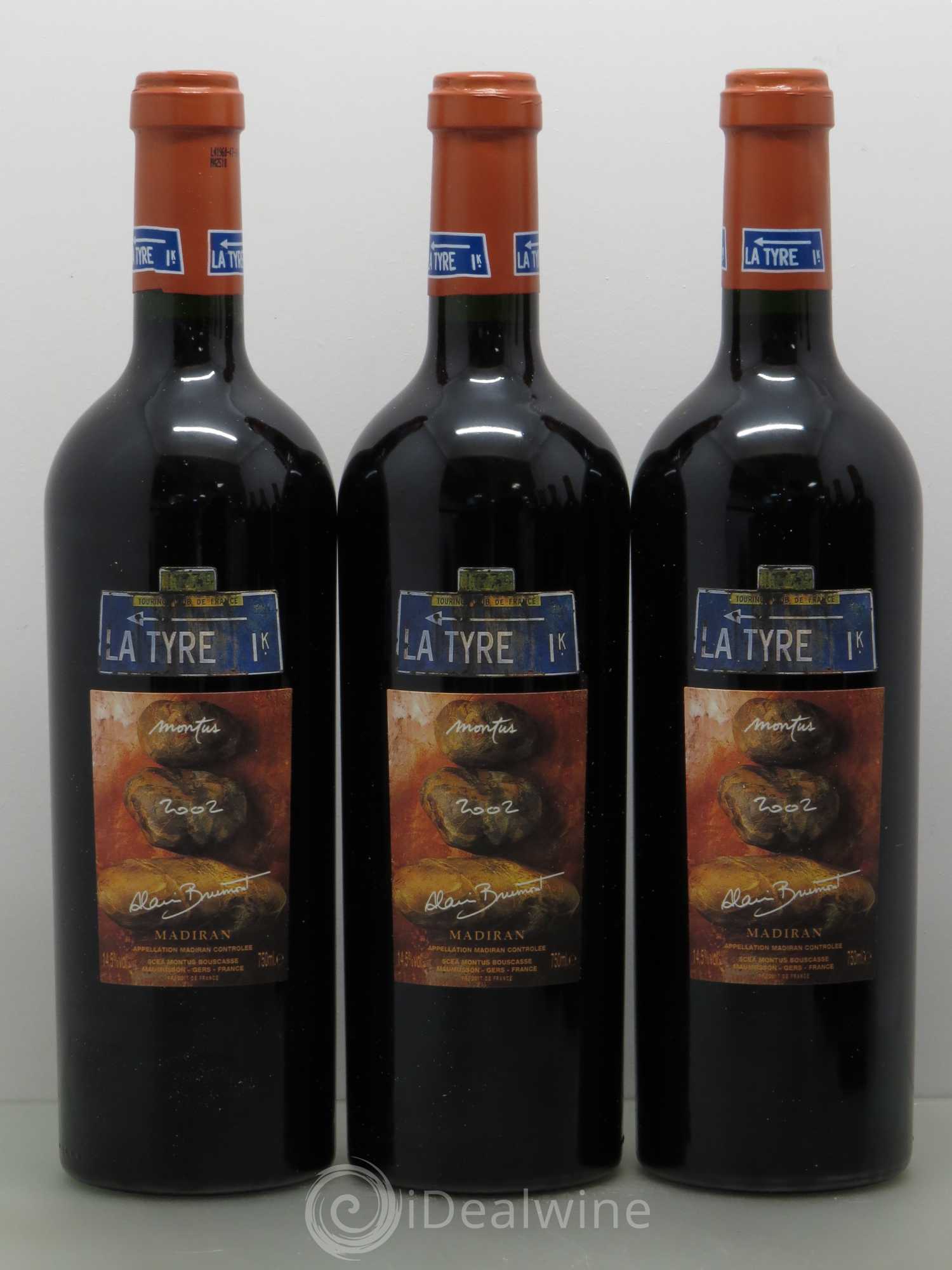 Madiran Château Montus-La Tyre Alain Brumont 2002 - Lot of 6 bottles - 1