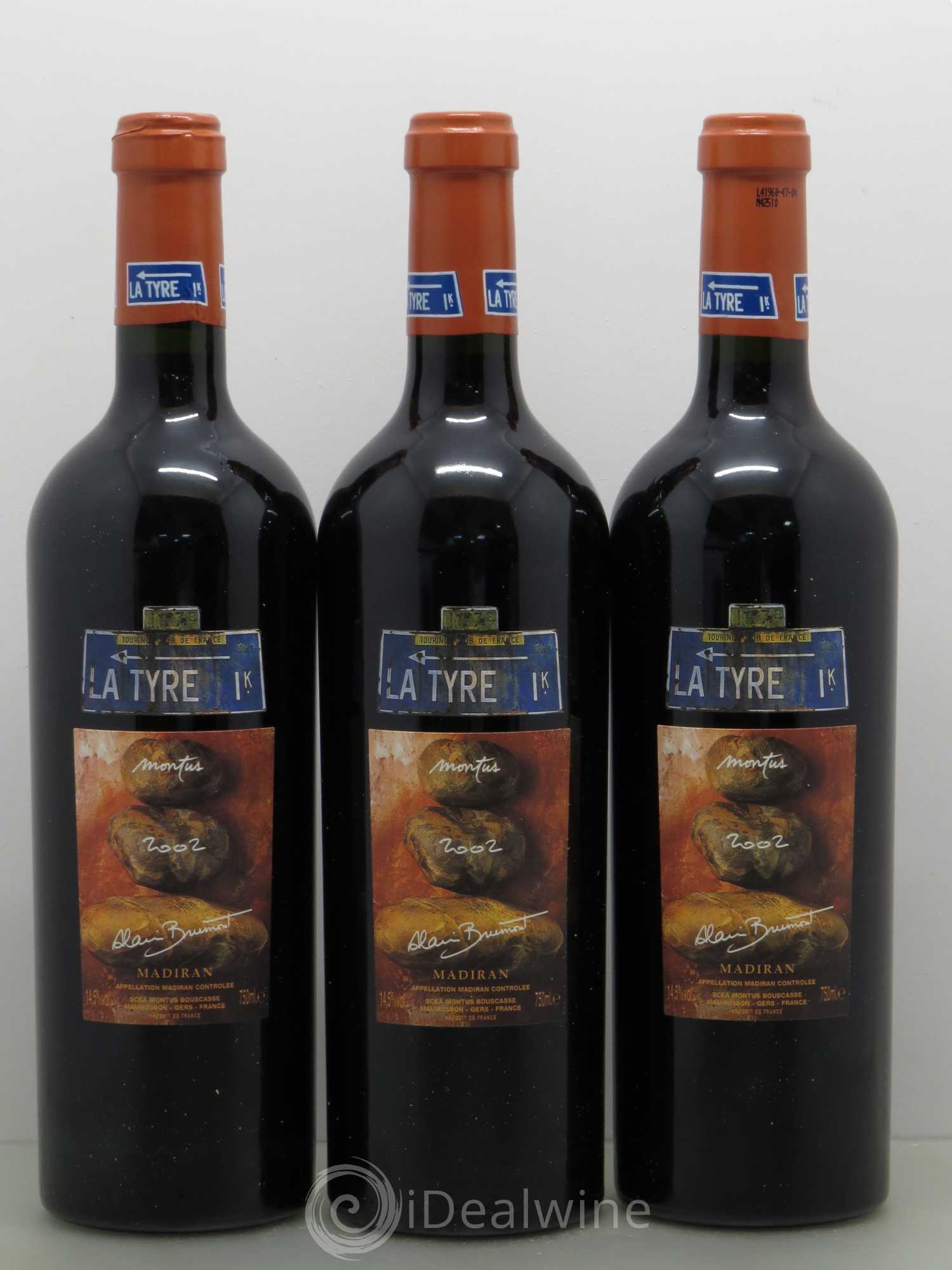 Madiran Château Montus-La Tyre Alain Brumont 2002 - Lot of 6 bottles - 2