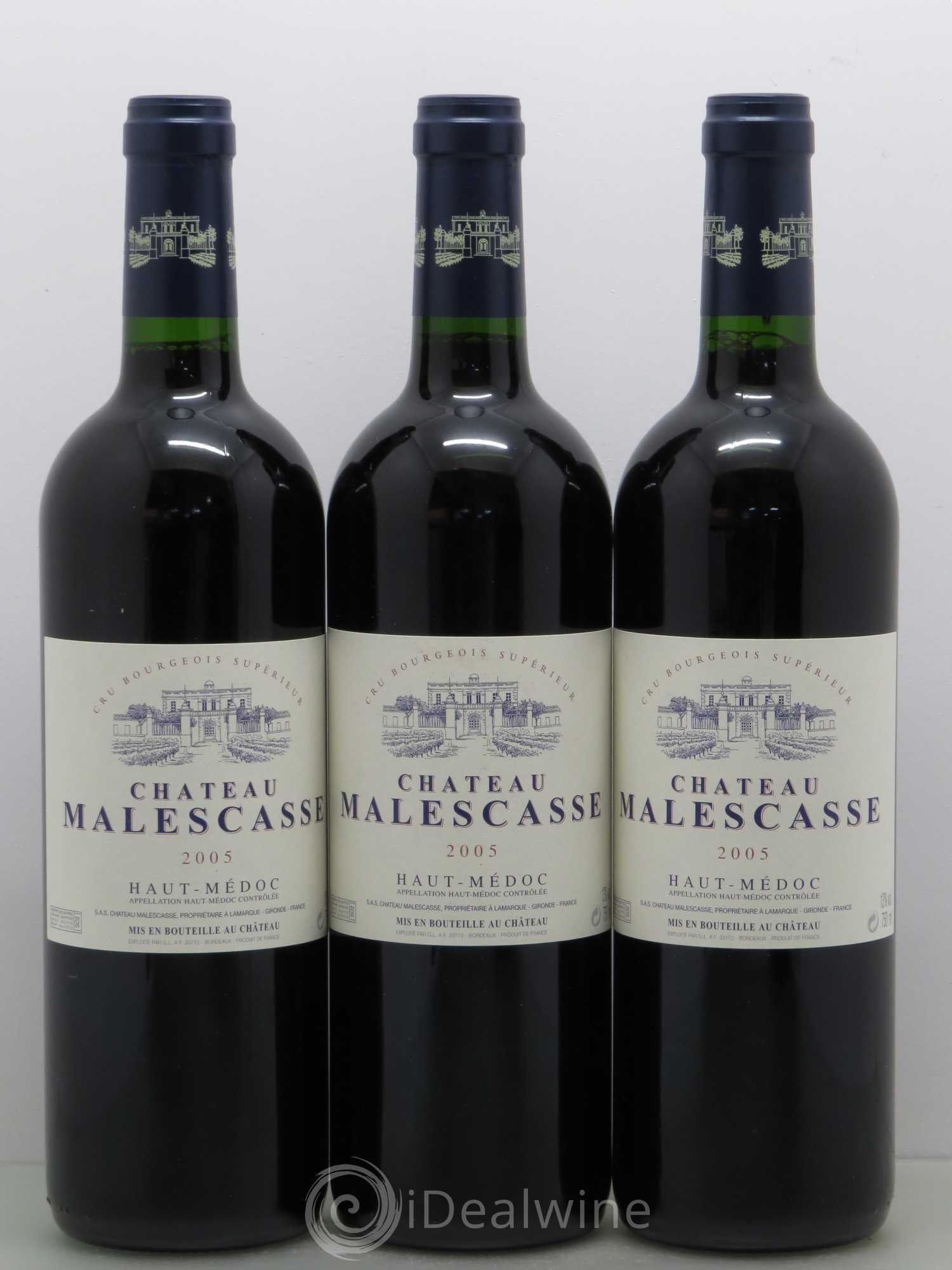 Château Malescasse Cru Bourgeois Exceptionnel 2005 - Lot de 12 bouteilles - 1
