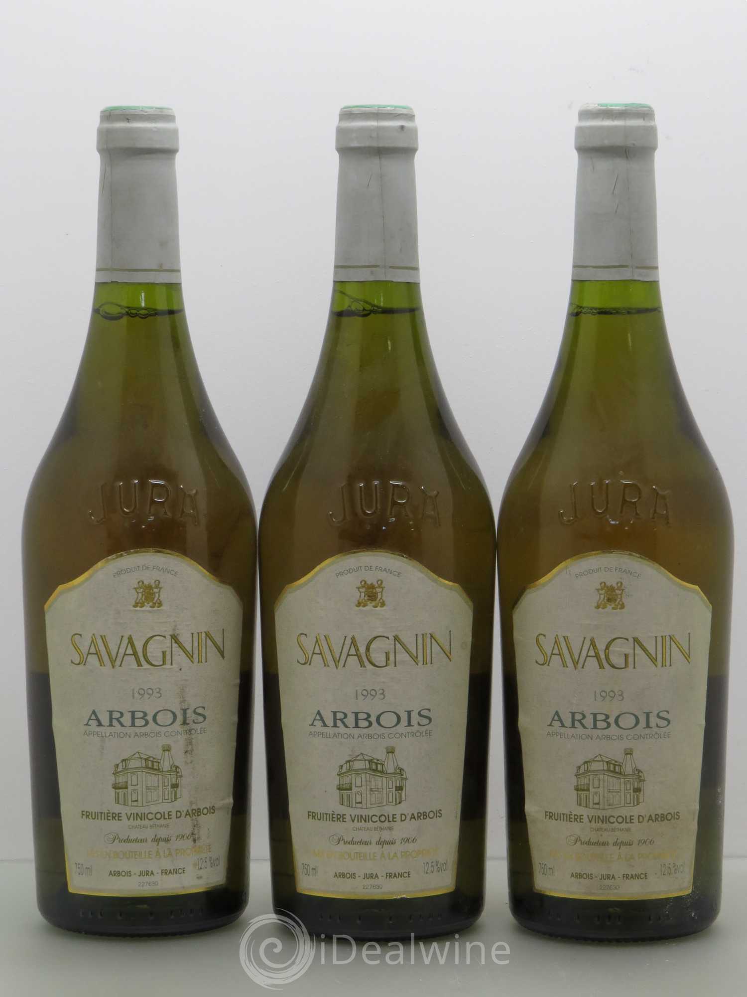 Arbois Savagnin Frutiere Vinicole D'Arbois 1993 - Posten von 3 Flaschen - 0