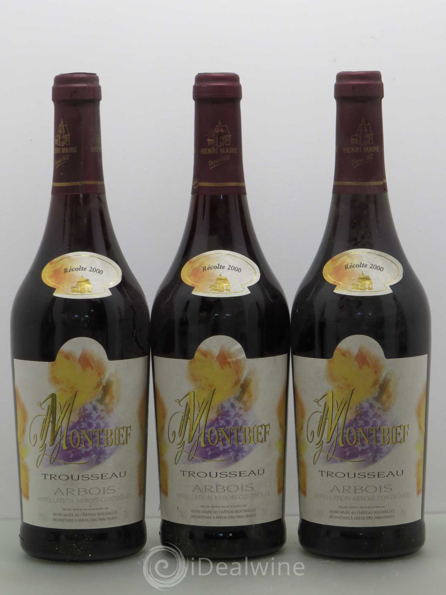 Arbois Henri Maire Domaine Du Montbief Trousseau 2000 - Posten von 5 Flaschen - 1