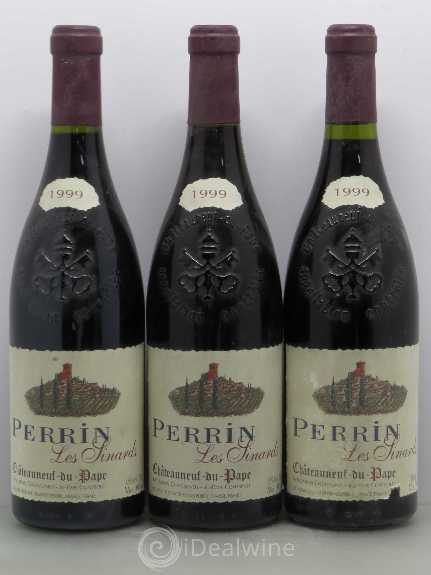 Châteauneuf-du-Pape Perrin & Fils Les Sinards 1999 - Lot de 3 bouteilles - 0