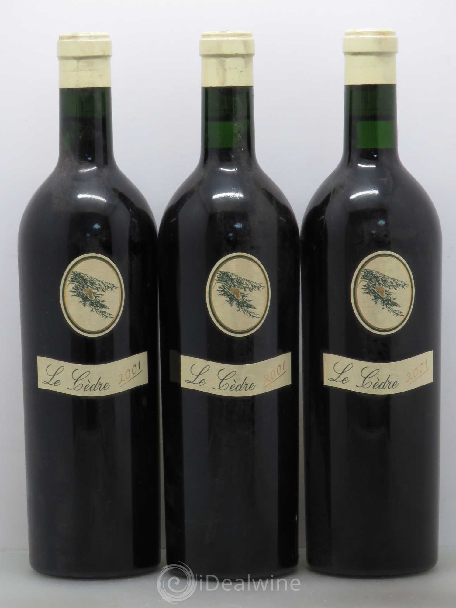 Cahors Château du Cèdre Cuvée Le Cèdre Pascal et Jean-Marc Verhaeghe 2001 - Lot de 3 bouteilles - 0