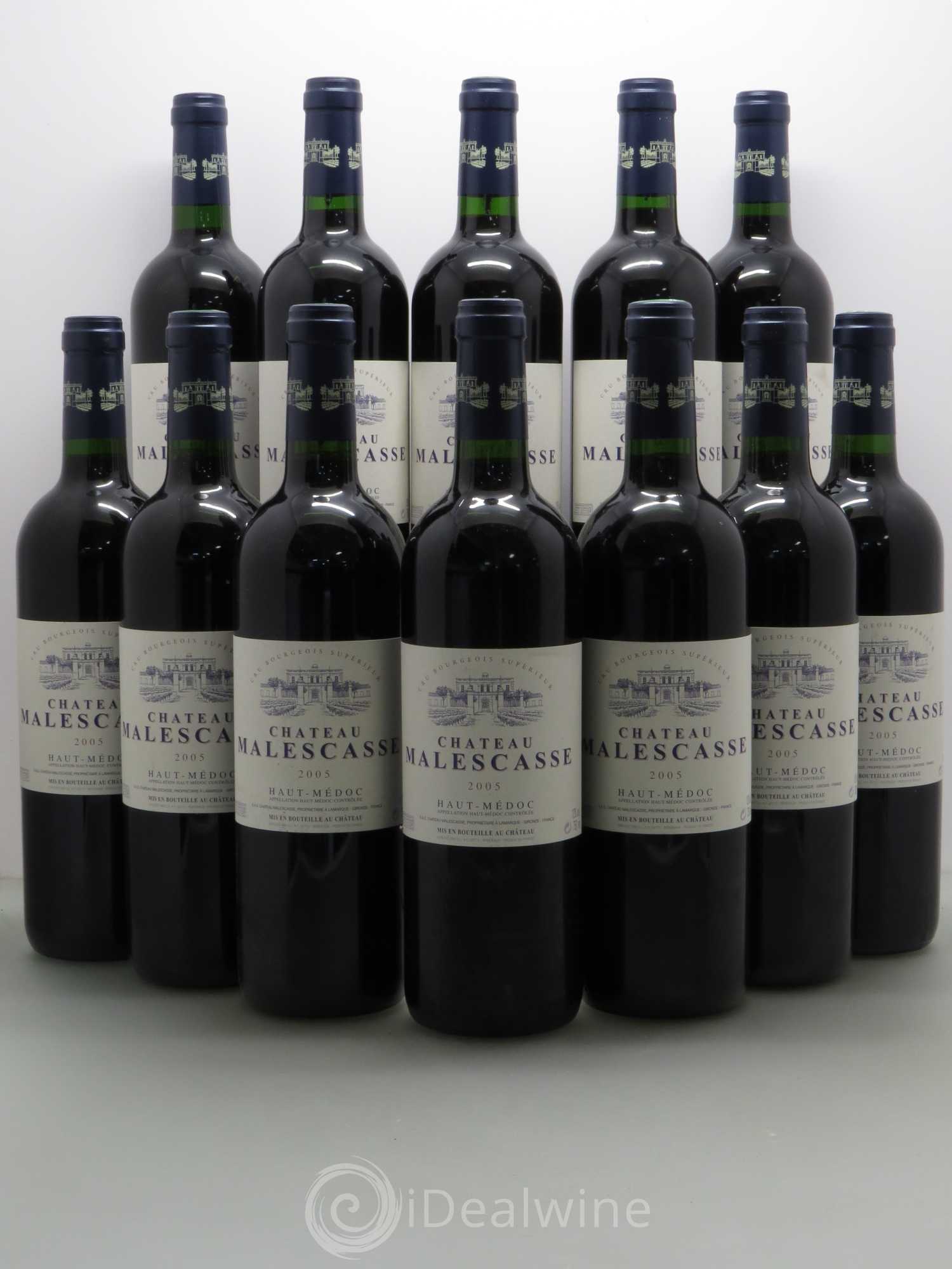 Château Malescasse Cru Bourgeois Exceptionnel 2005 - Lot de 12 bouteilles - 0