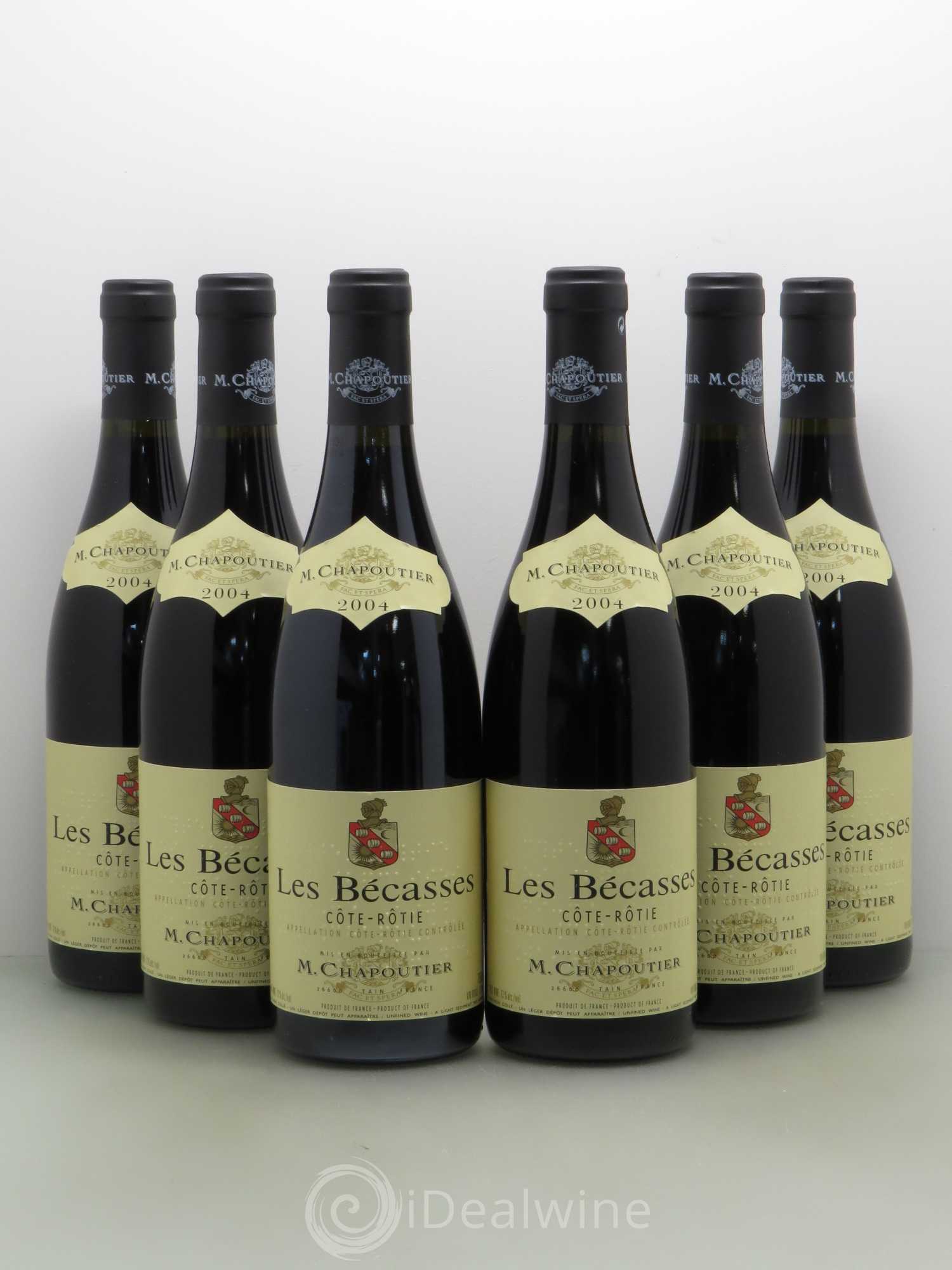 Côte-Rôtie Les Bécasses Chapoutier 2004 - Lot de 6 bouteilles - 0