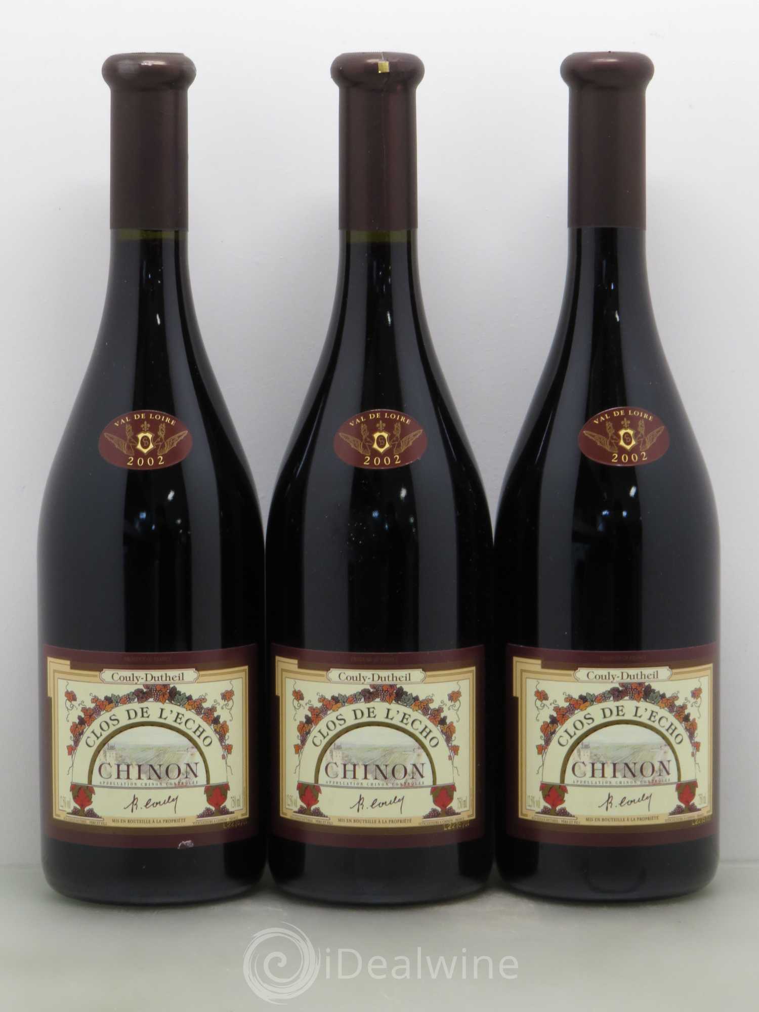Chinon Clos de l'Echo Couly-Dutheil 2002 - Lot de 6 bouteilles - 2