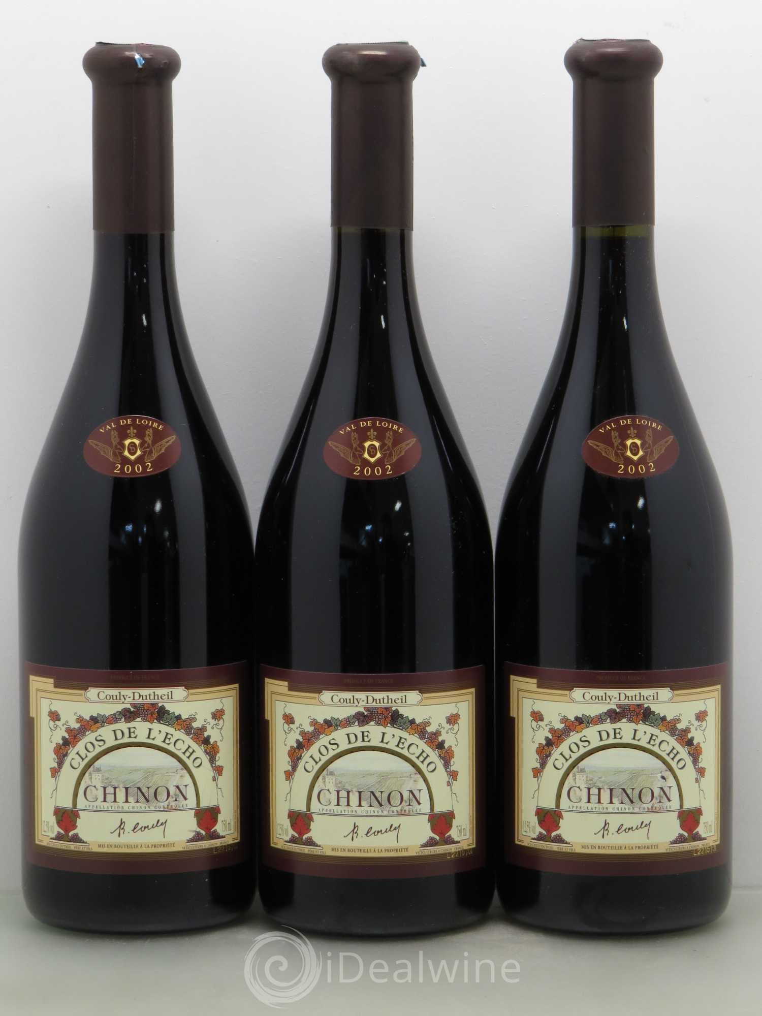 Chinon Clos de l'Echo Couly-Dutheil 2002 - Lot de 6 bouteilles - 2