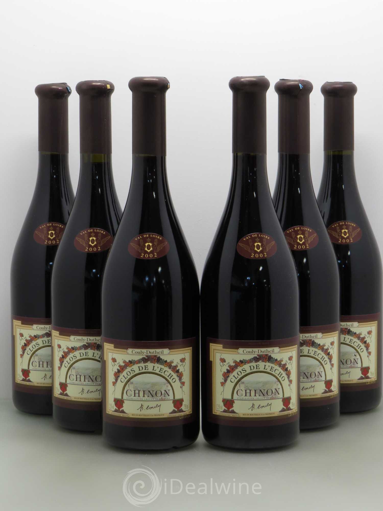 Chinon Clos de l'Echo Couly-Dutheil 2002 - Lot de 6 bouteilles - 0