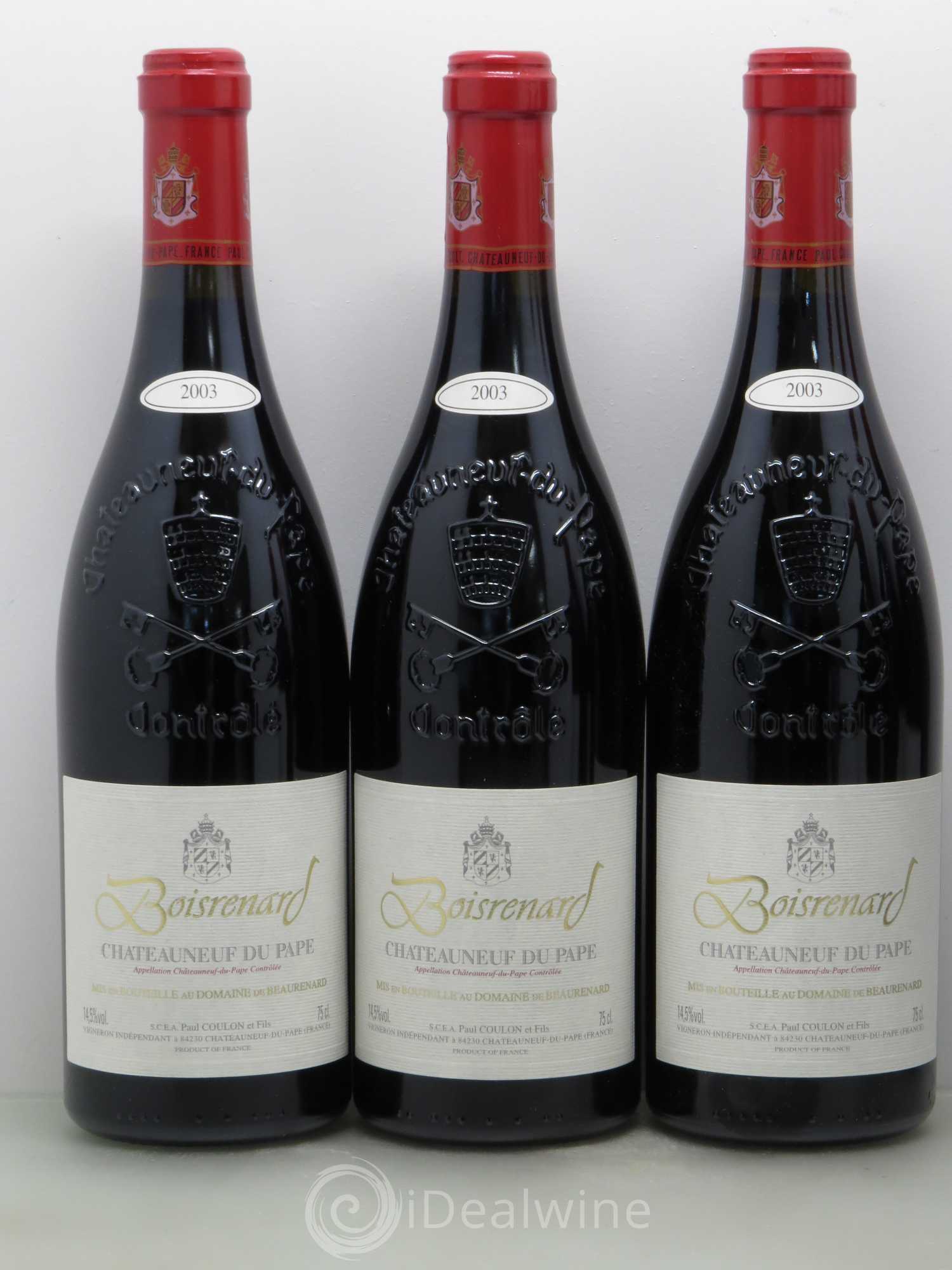 Châteauneuf-du-Pape Cuvée Boisrenard Beaurenard (Domaine de) 2003 - Lot de 6 bouteilles - 1