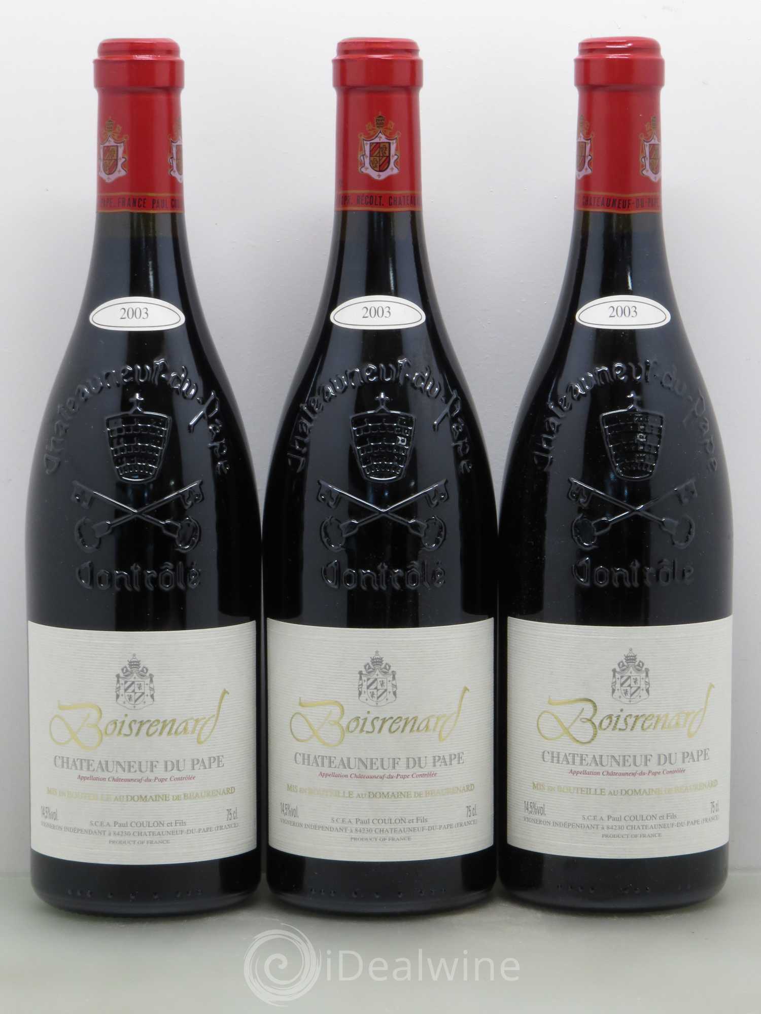 Châteauneuf-du-Pape Cuvée Boisrenard Beaurenard (Domaine de) 2003 - Lot de 6 bouteilles - 2