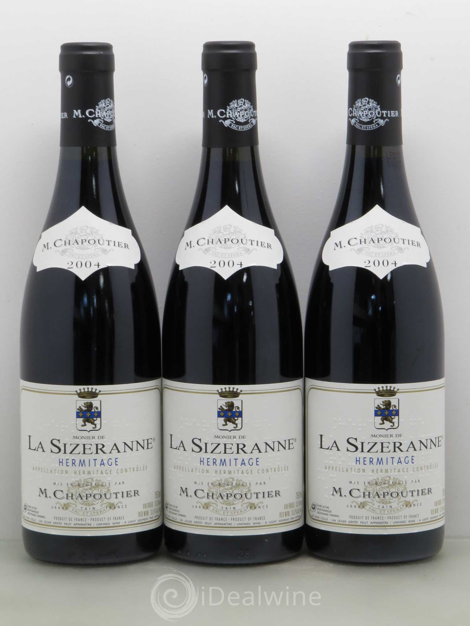 Hermitage Monier de La Sizeranne Chapoutier 2004 - Lot de 6 bouteilles - 2
