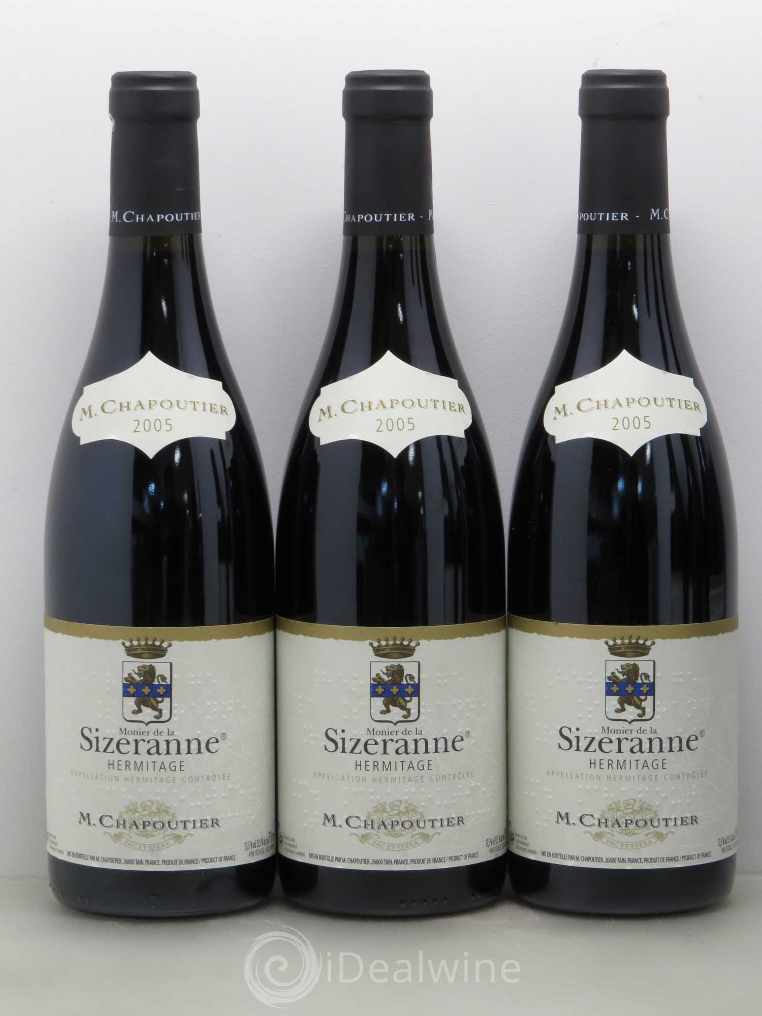 Hermitage Monier de La Sizeranne Chapoutier 2005 - Lot de 6 bouteilles - 1