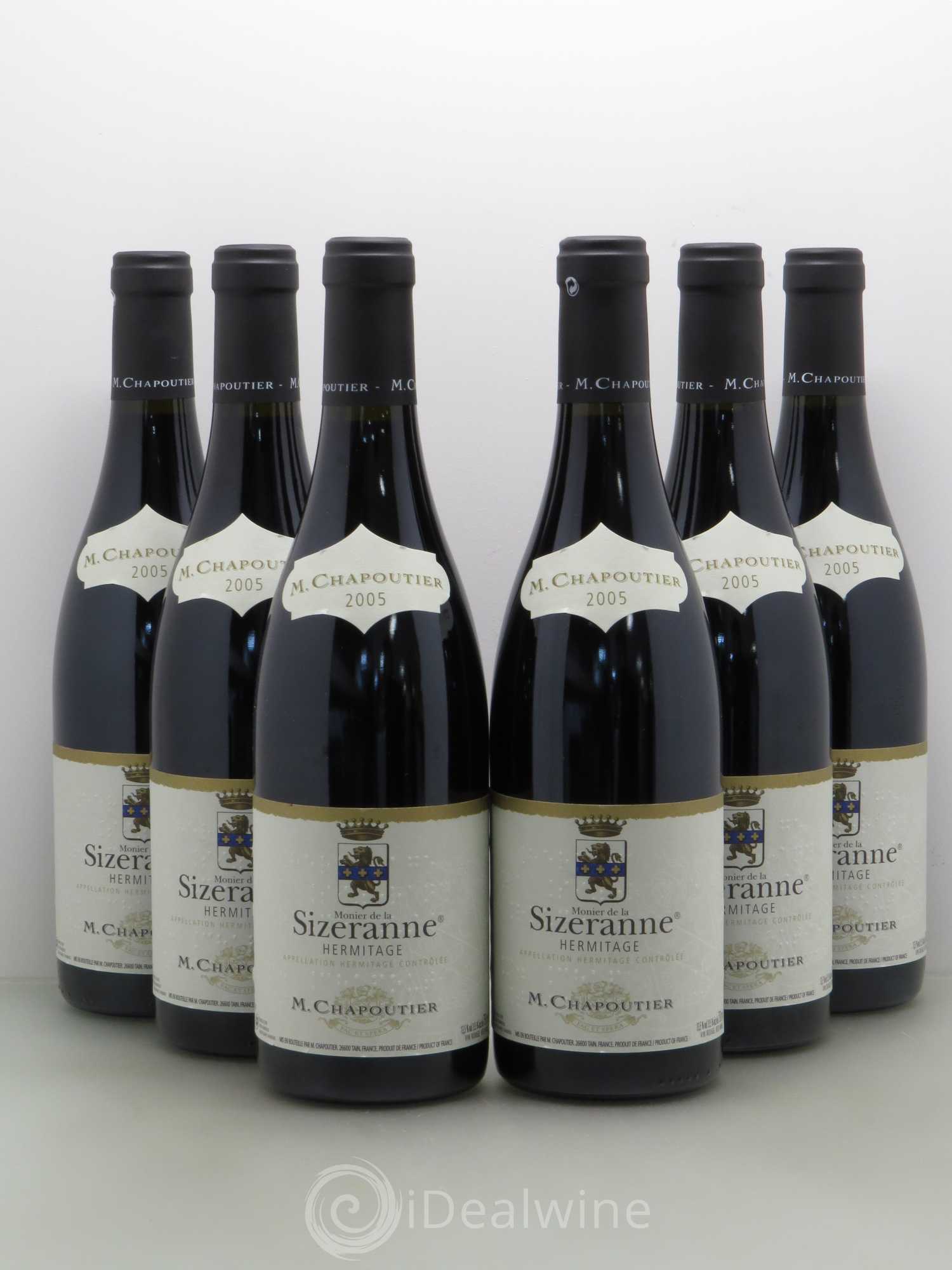 Hermitage Monier de La Sizeranne Chapoutier 2005 - Lot de 6 bouteilles - 0