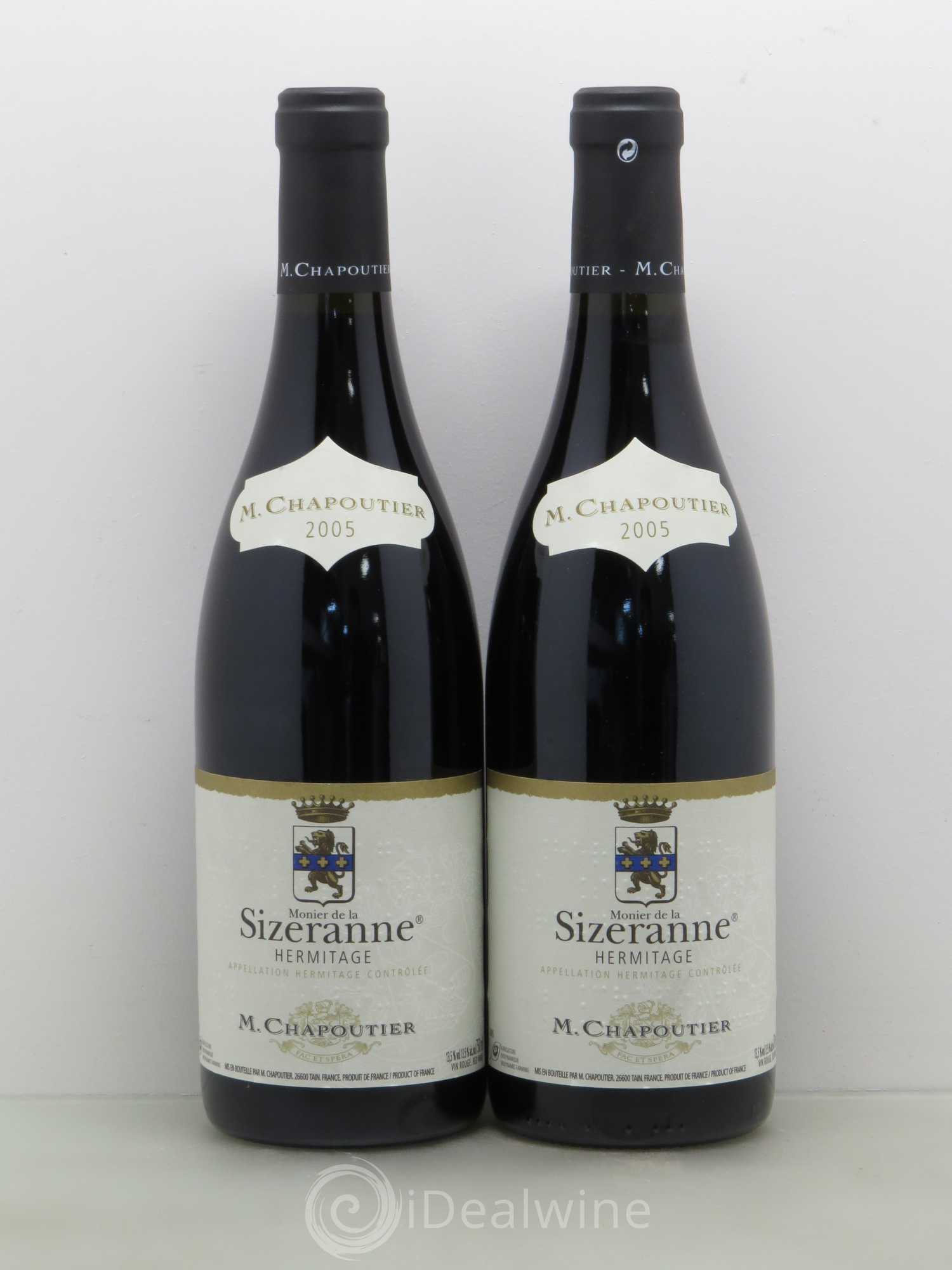 Hermitage Monier de La Sizeranne Chapoutier 2005 - Lot de 2 bouteilles - 0