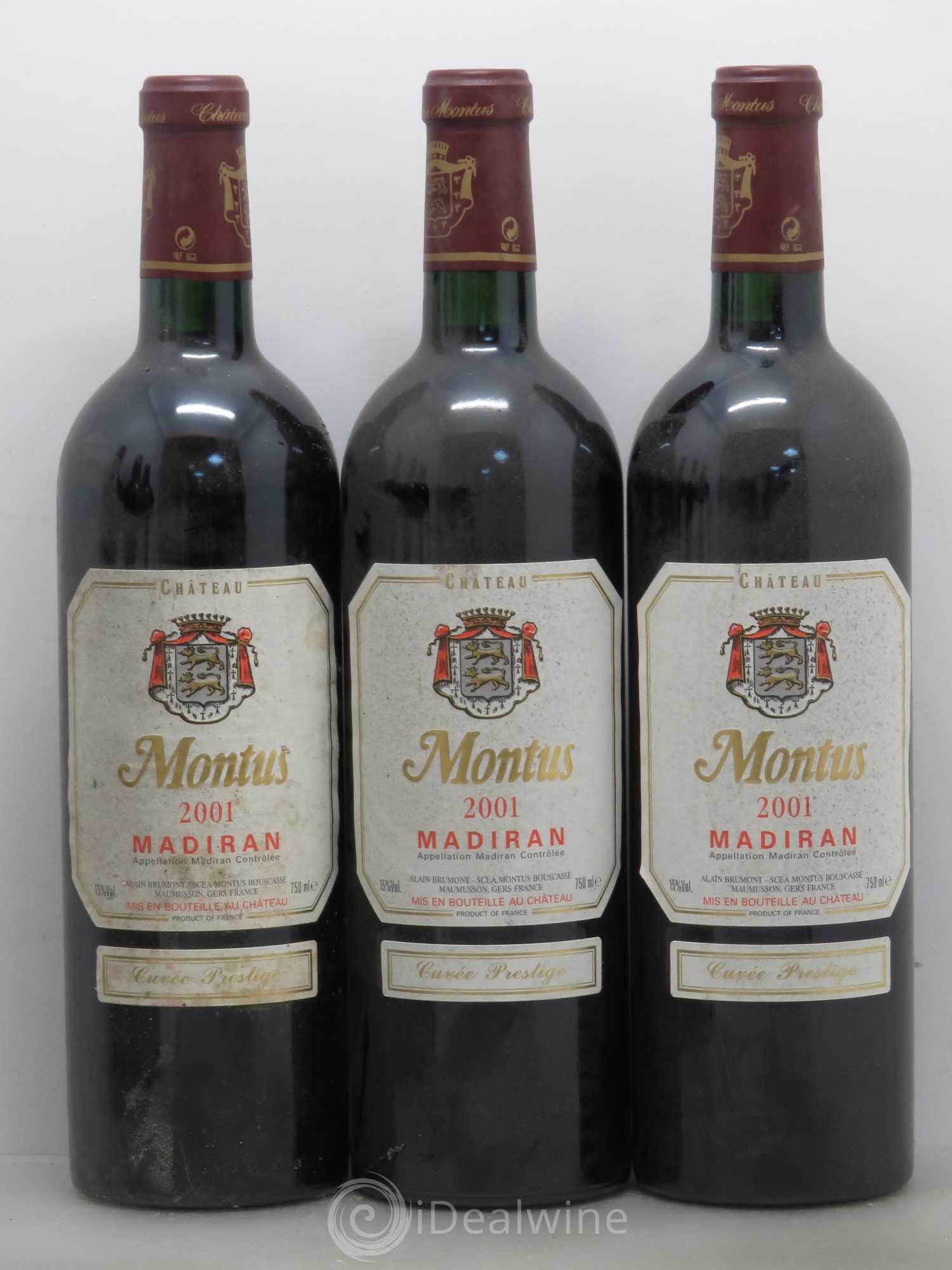 Madiran Château Montus-Prestige Alain Brumont 2001 - Lot de 12 bouteilles - 1