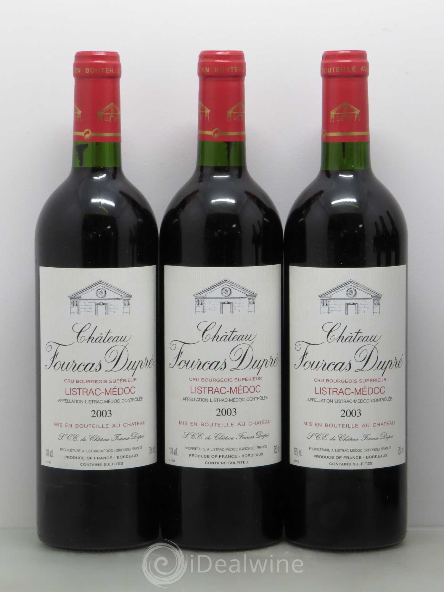 Château Fourcas Dupré 2003 - Lot de 6 bouteilles - 1