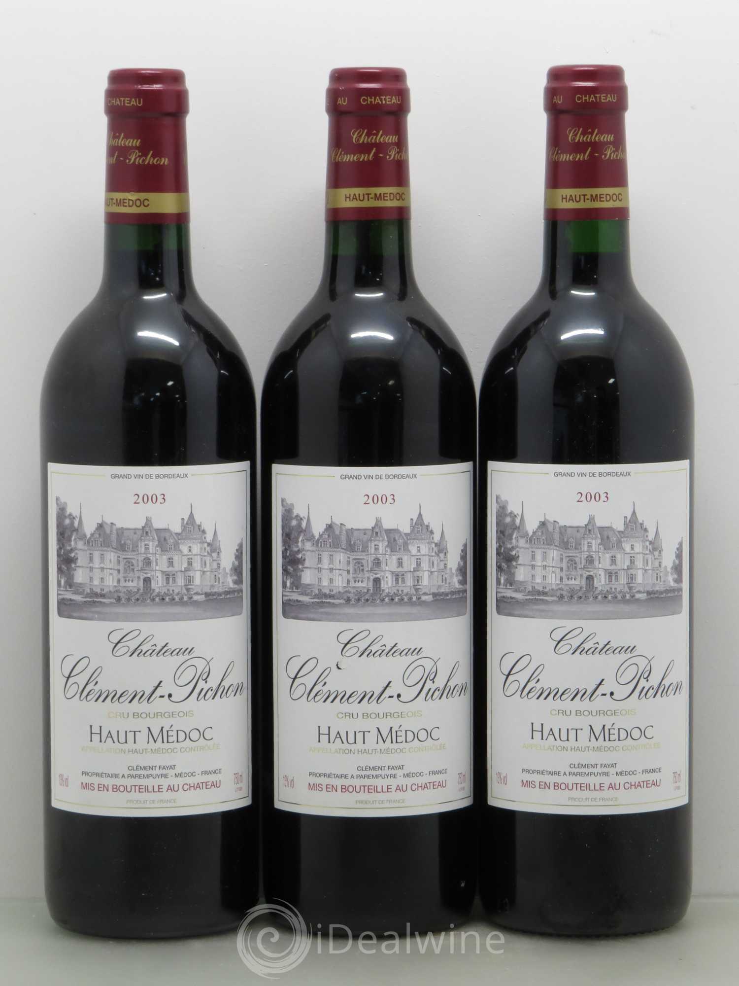 Château Clément-Pichon Cru Bourgeois 2003 - Lot de 6 bouteilles - 2