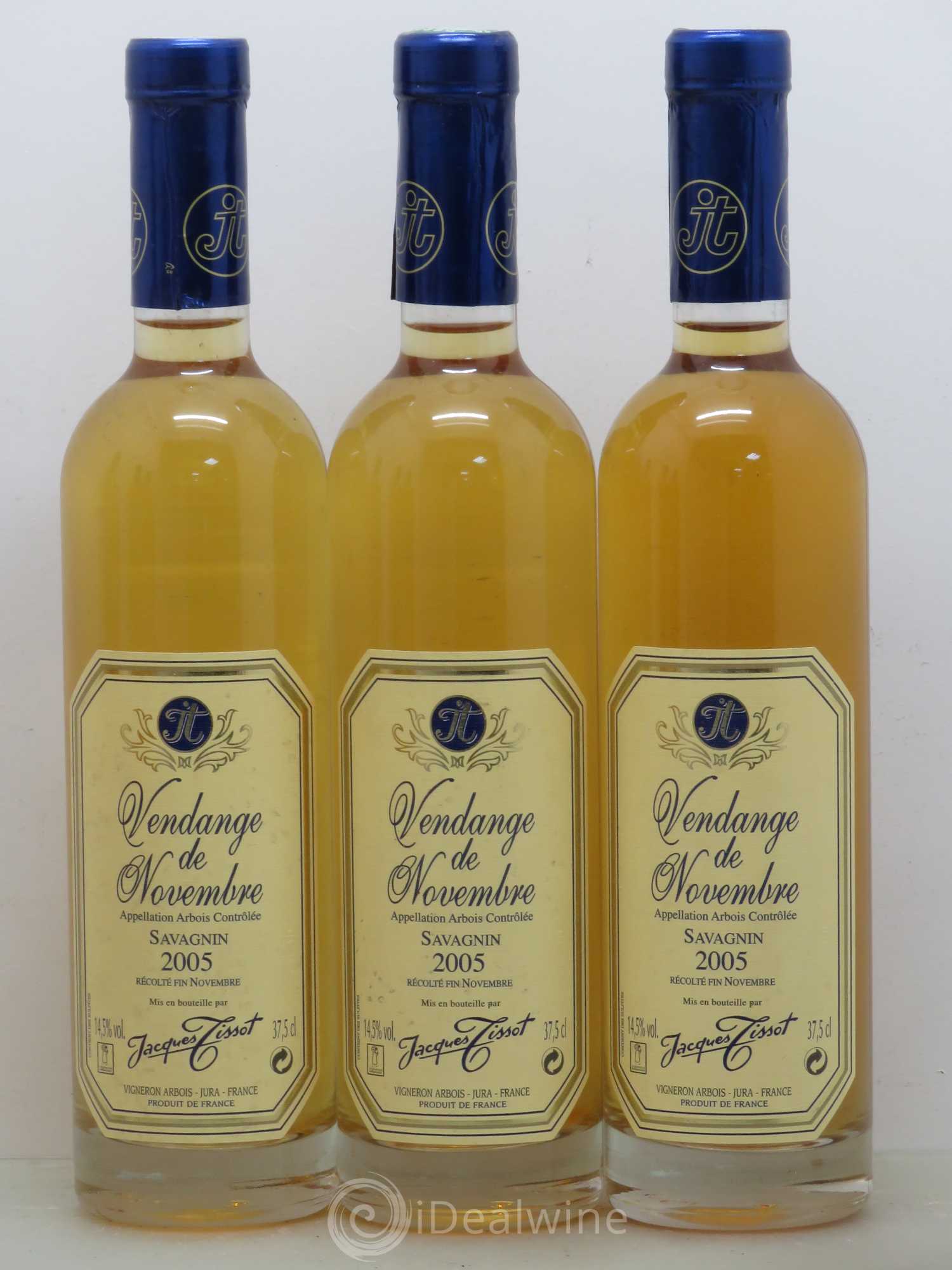 Arbois Vendange De Novembre Savagnin Jacques Tissot 2005 - Posten von 6 Demi-Flaschen - 1
