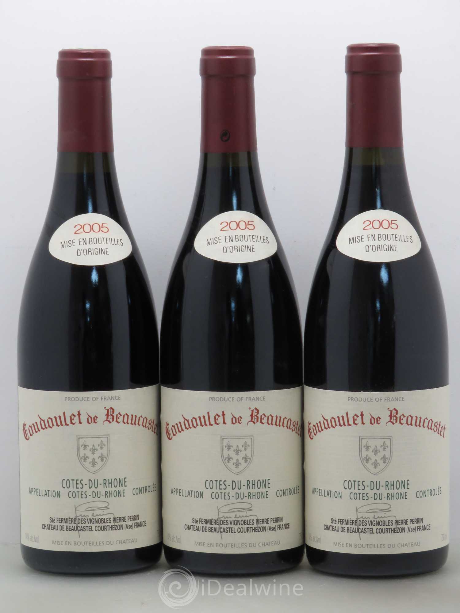 Côtes-du-Rhône Coudoulet de Beaucastel Famille Perrin 2005 - Lot de 6 bouteilles - 2