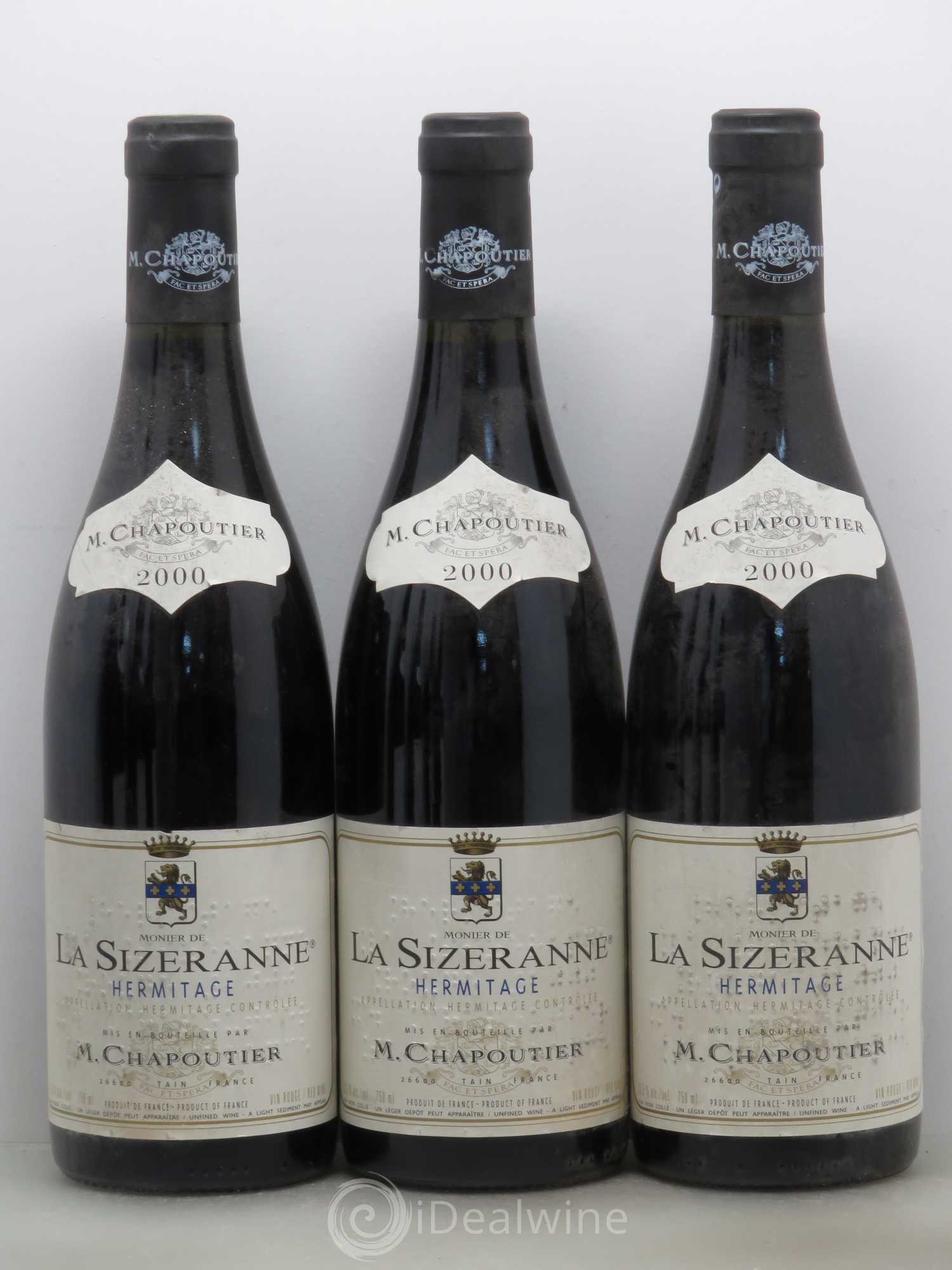 Hermitage Monier de La Sizeranne Chapoutier 2000 - Lot de 6 bouteilles - 1