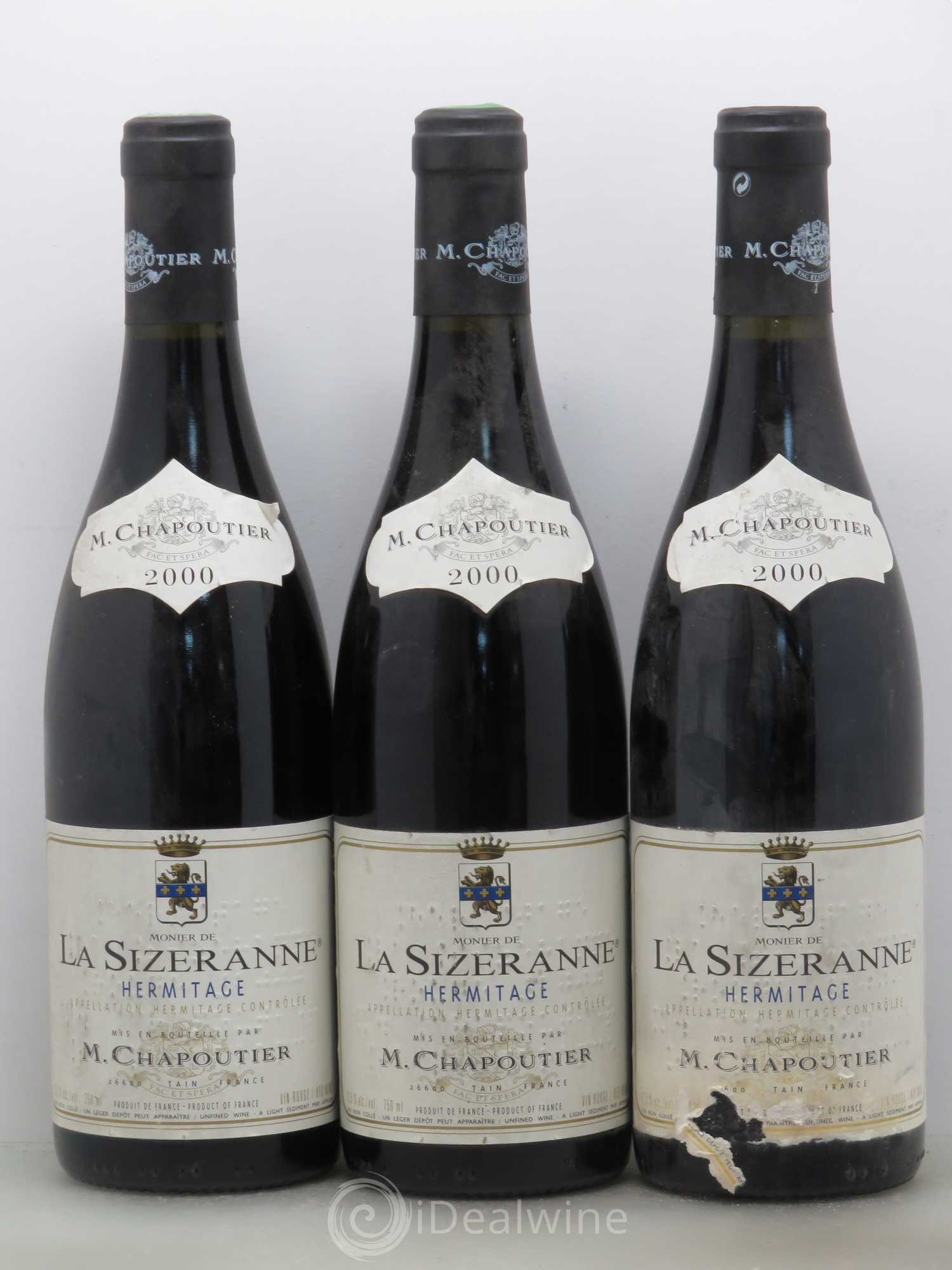 Hermitage Monier de La Sizeranne Chapoutier 2000 - Lot de 6 bouteilles - 2