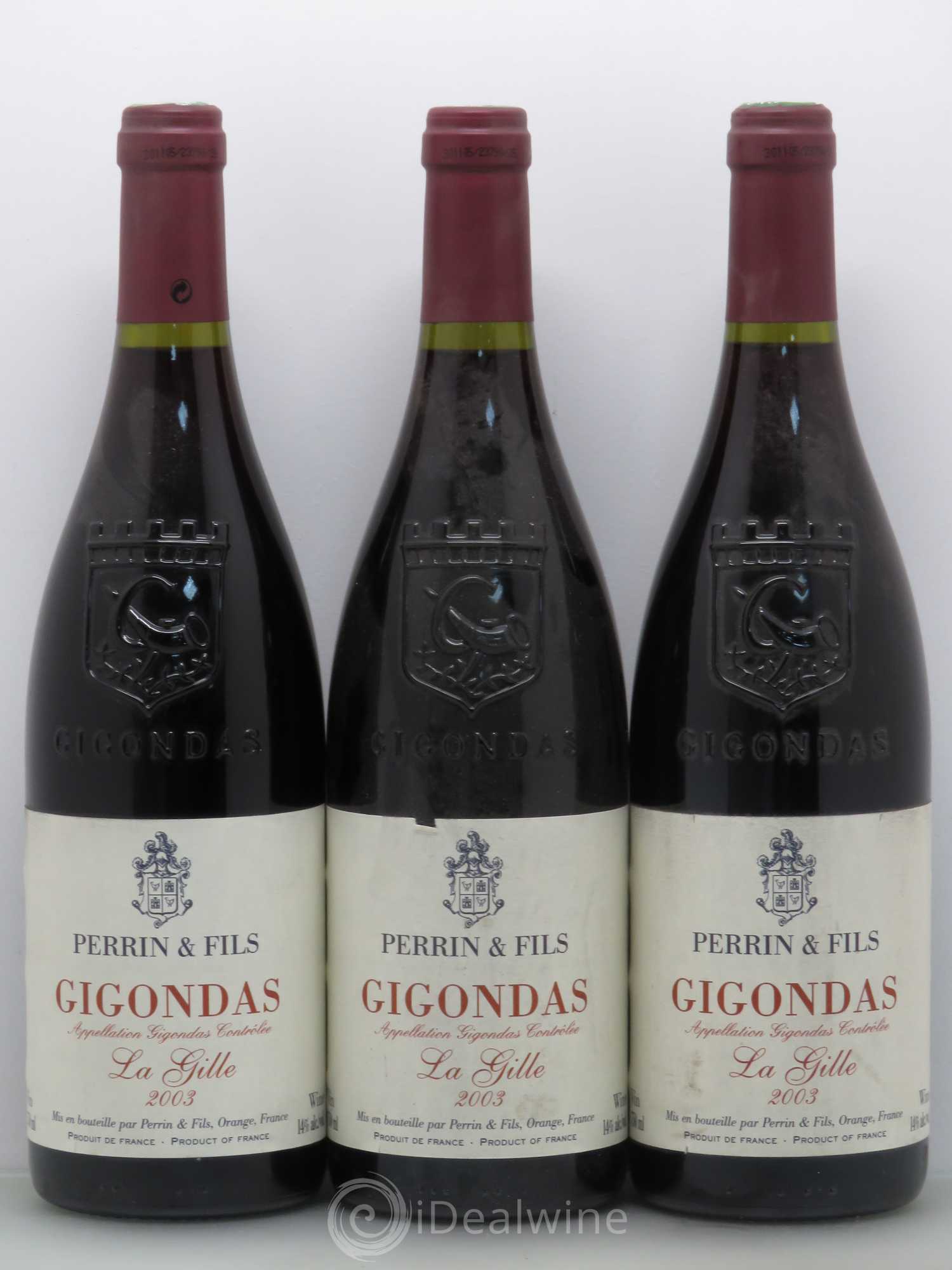 Gigondas Perrin & Fils La Gille 2003 - Posten von 6 Flaschen - 2