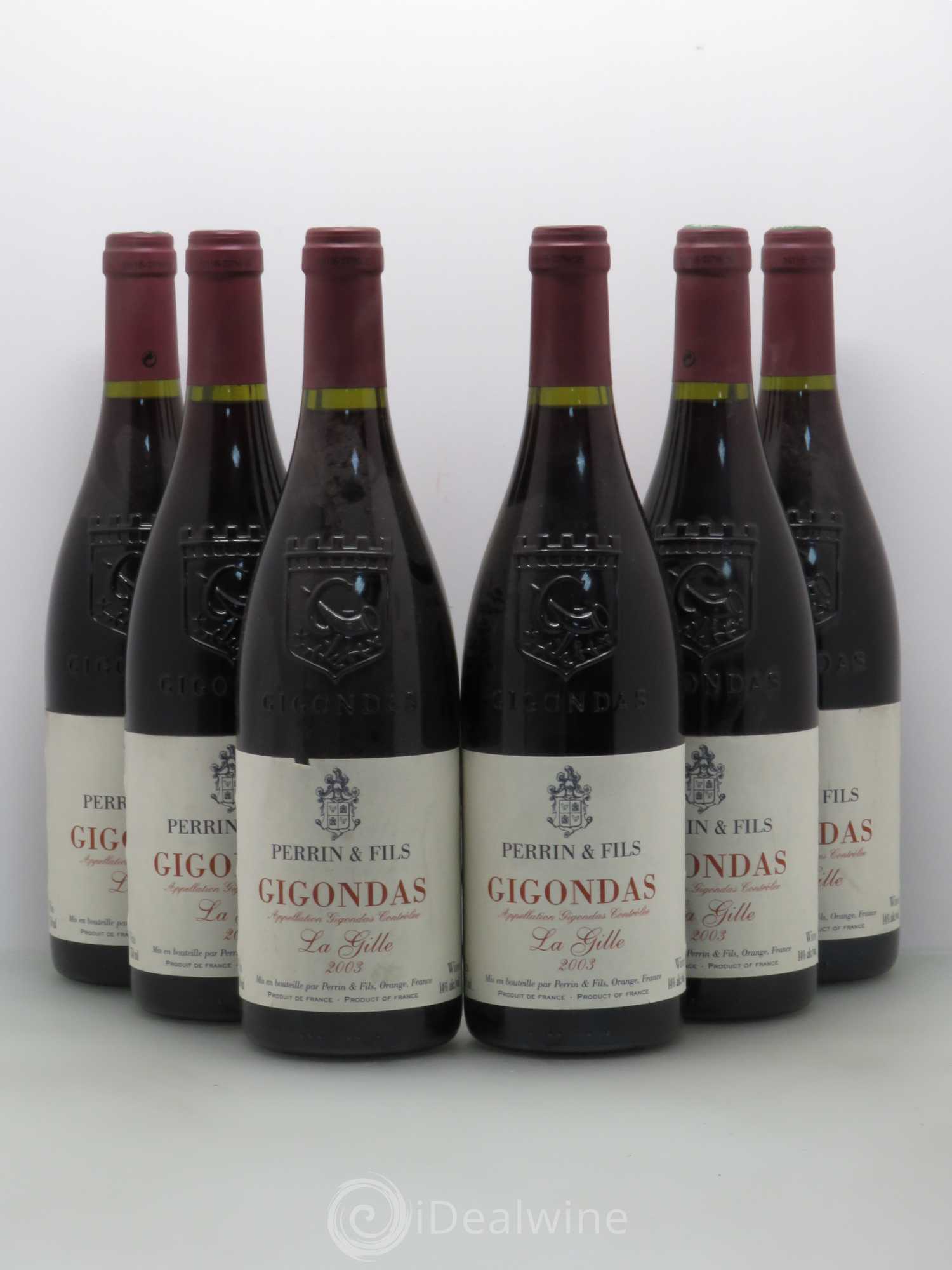 Gigondas Perrin & Fils La Gille 2003 - Posten von 6 Flaschen - 0