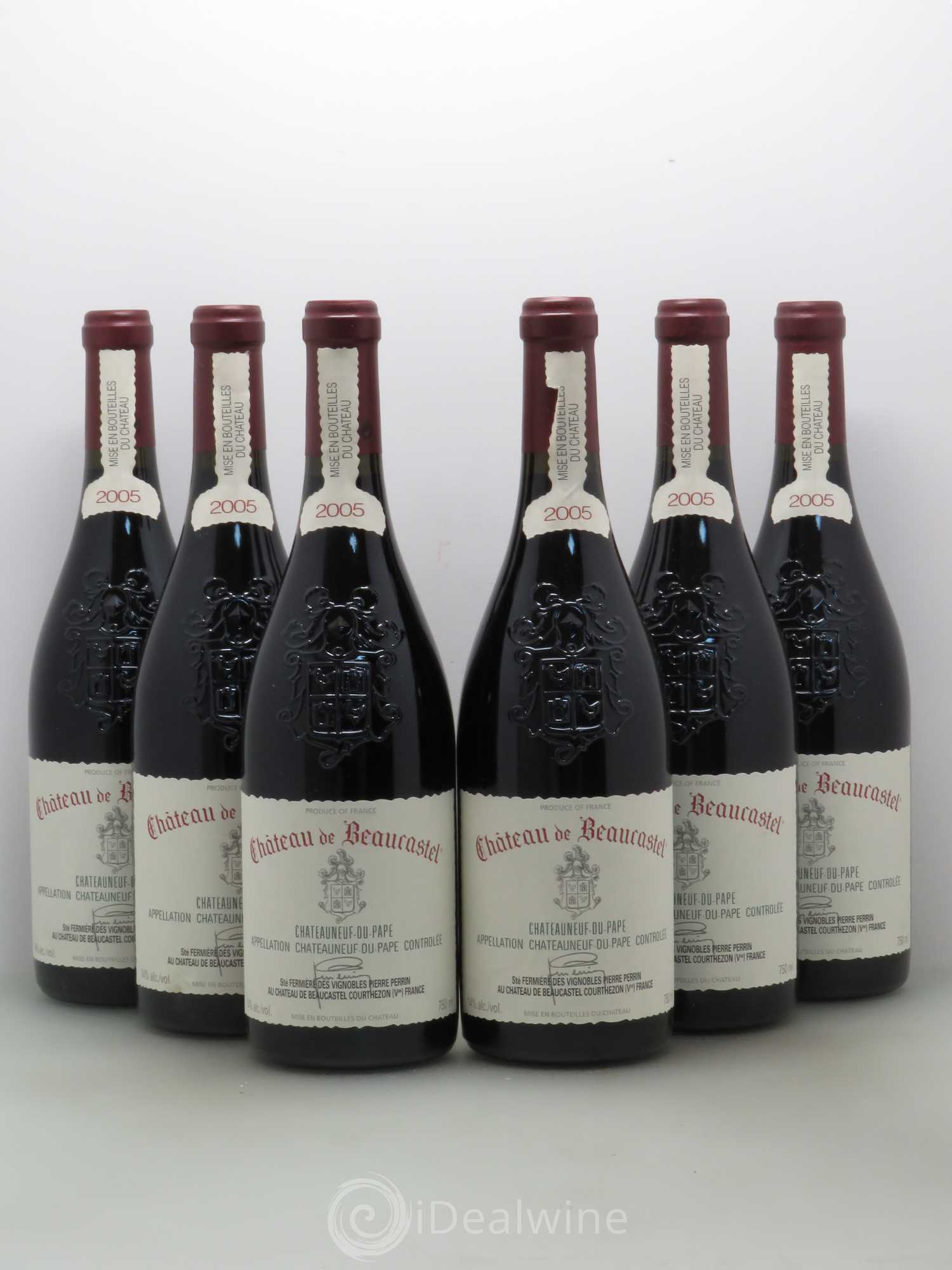 Châteauneuf-du-Pape Château de Beaucastel Famille Perrin 2005 - Lot de 6 bouteilles - 0