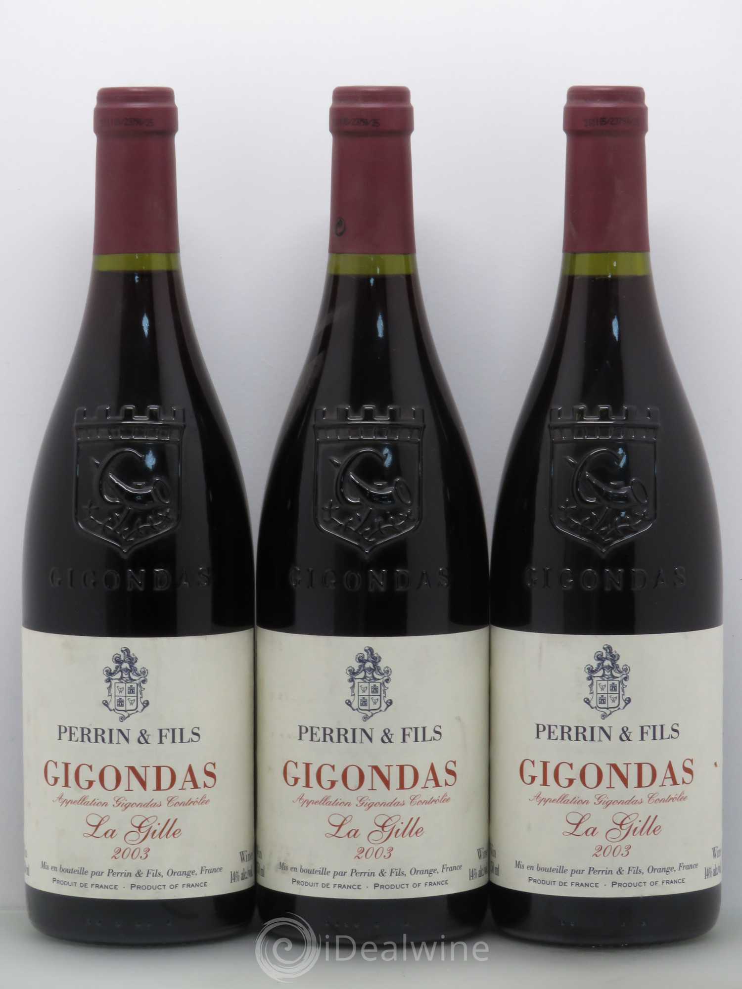 Gigondas Perrin & Fils La Gille 2003 - Lot de 5 bouteilles - 1