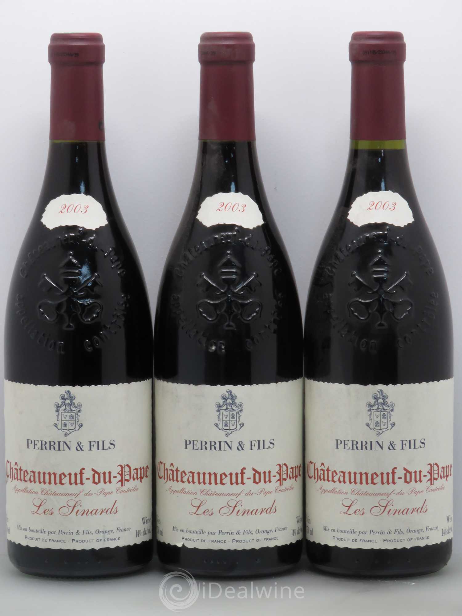 Châteauneuf-du-Pape Perrin & Fils Les Sinards 2003 - Posten von 6 Flaschen - 1