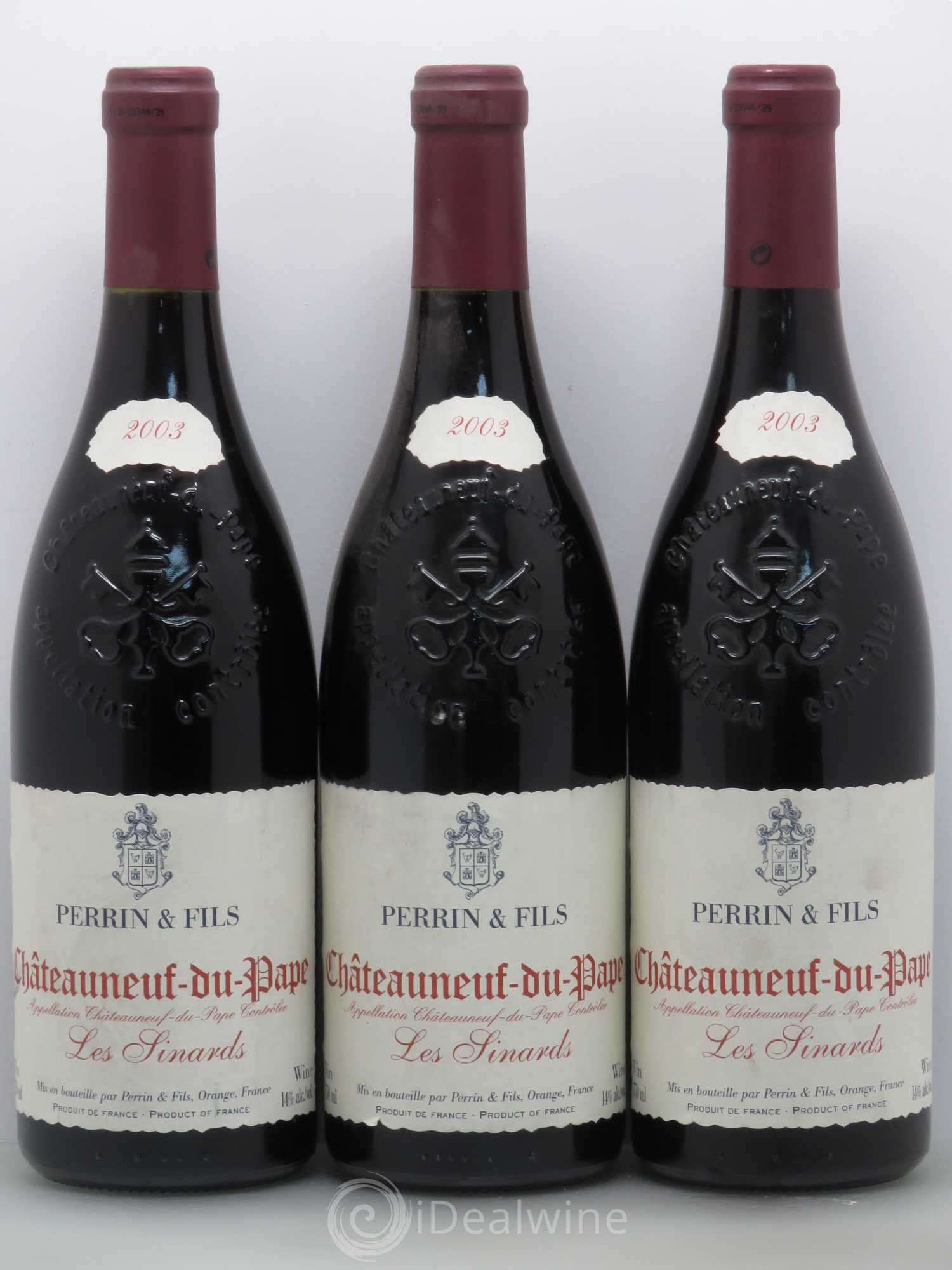 Châteauneuf-du-Pape Perrin & Fils Les Sinards 2003 - Posten von 6 Flaschen - 2