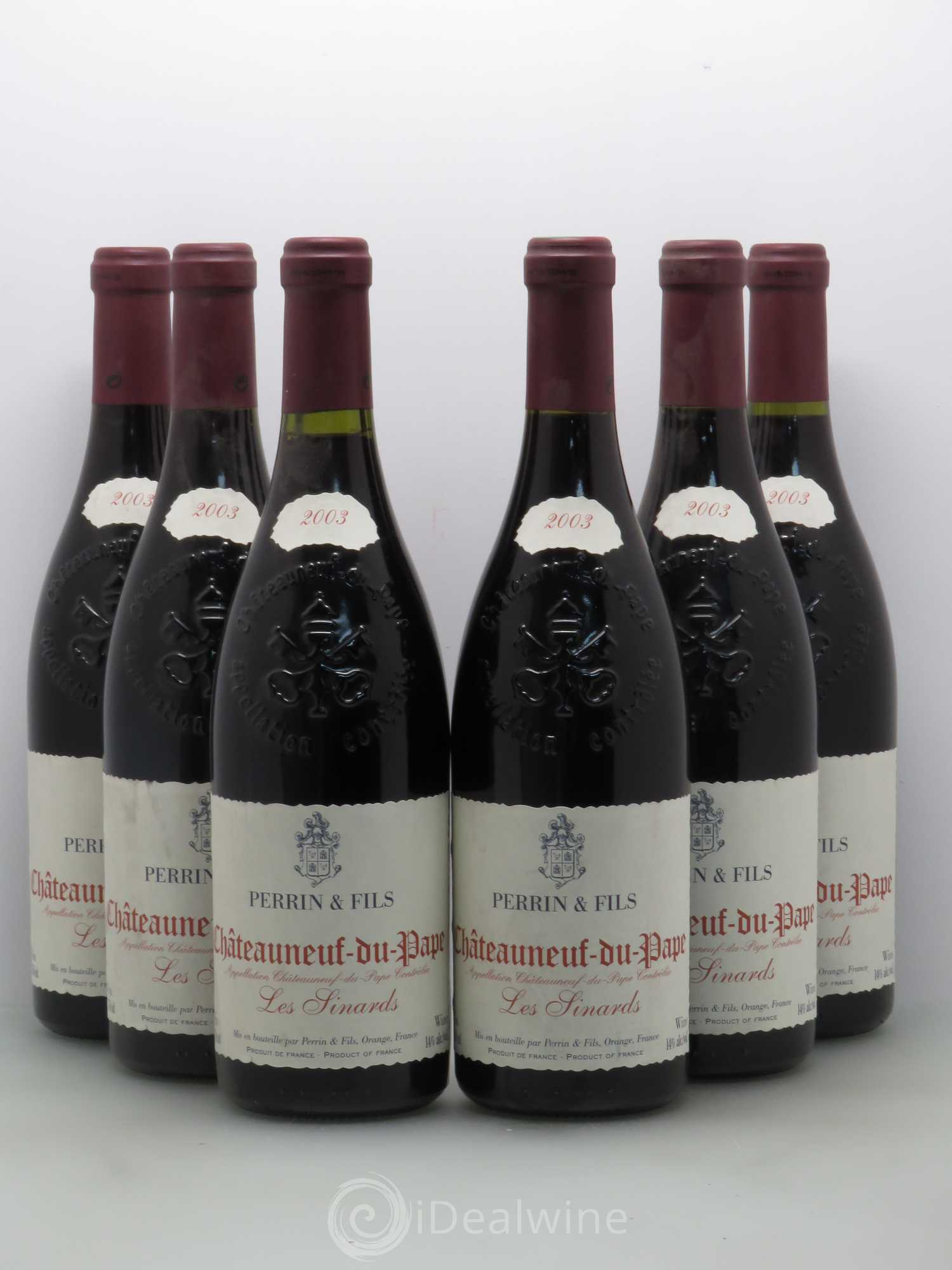 Châteauneuf-du-Pape Perrin & Fils Les Sinards 2003 - Posten von 6 Flaschen - 0