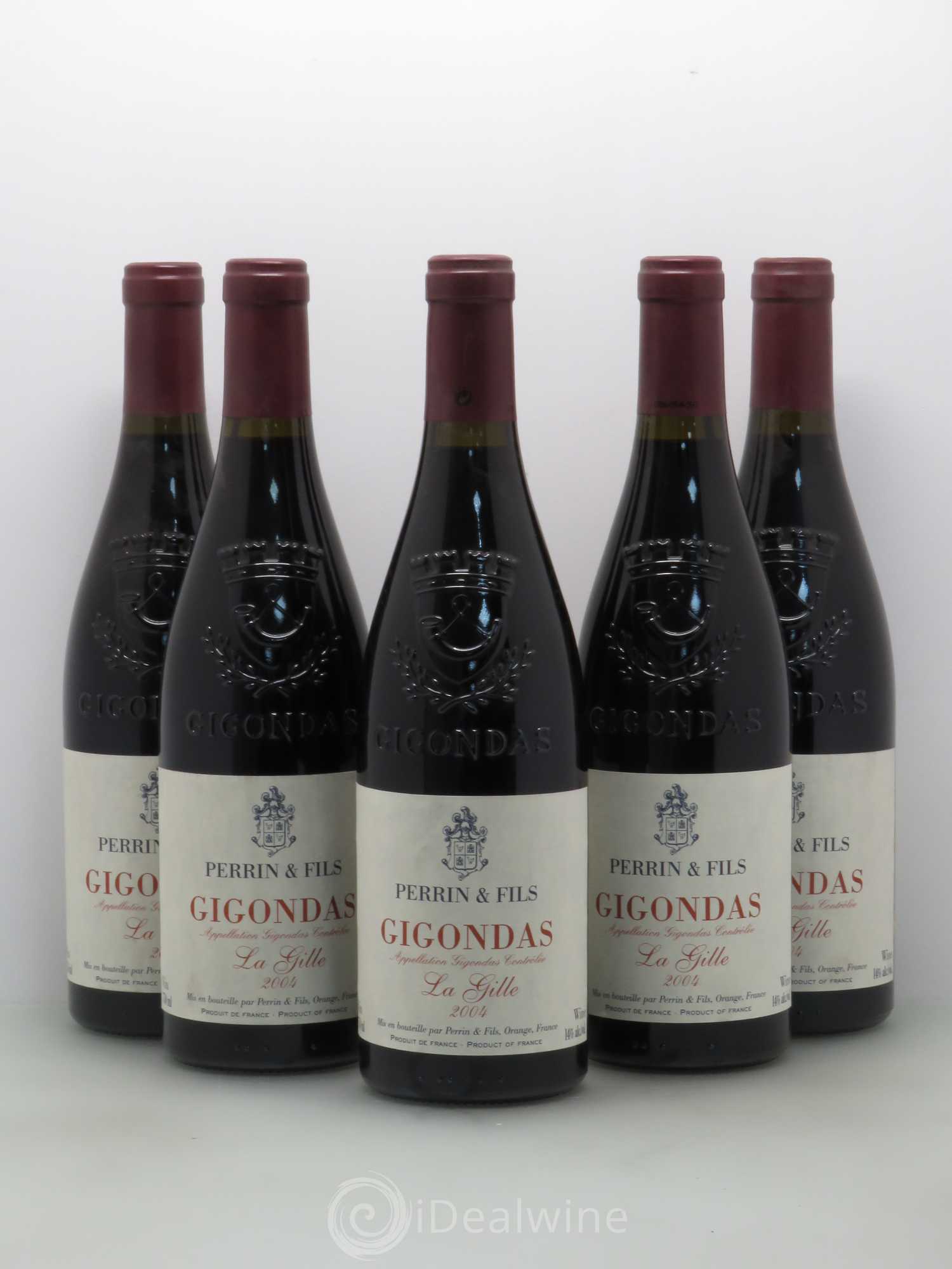 Gigondas Perrin & Fils La Gille 2004 - Posten von 5 Flaschen - 0