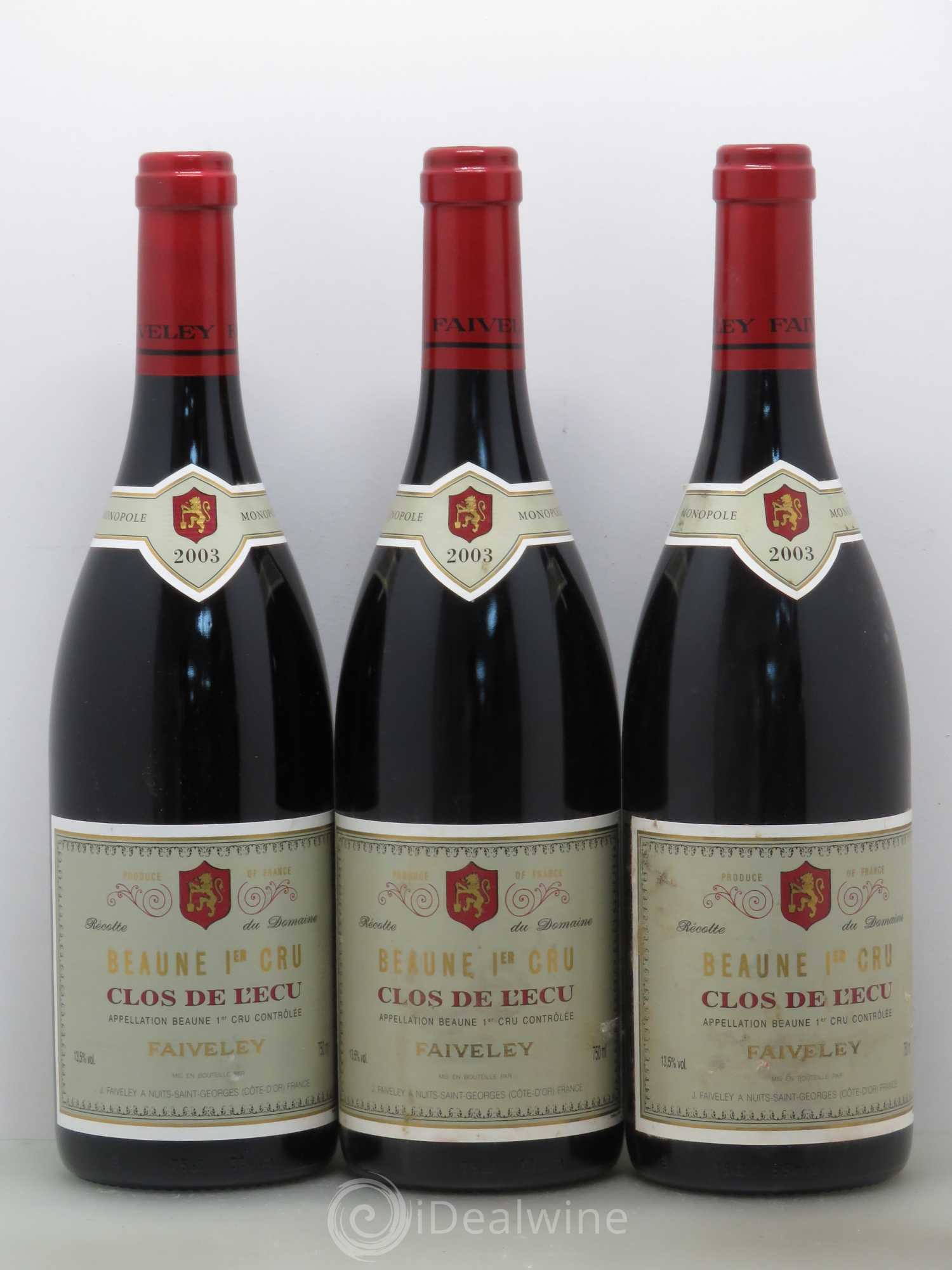 Beaune 1er Cru Clos de l'Ecu Faiveley 2003 - Lot de 6 bouteilles - 3