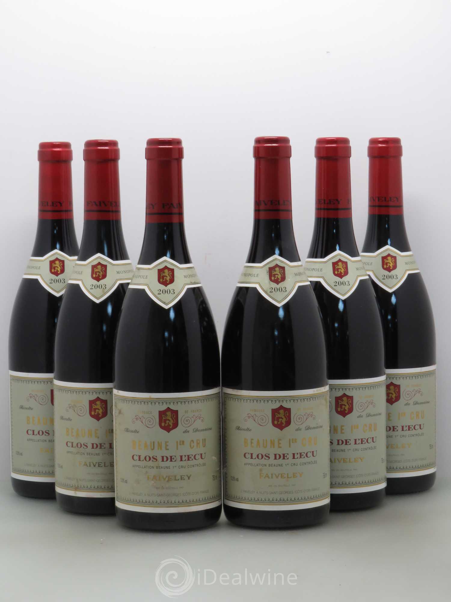 Beaune 1er Cru Clos de l'Ecu Faiveley 2003 - Lot de 6 bouteilles - 0